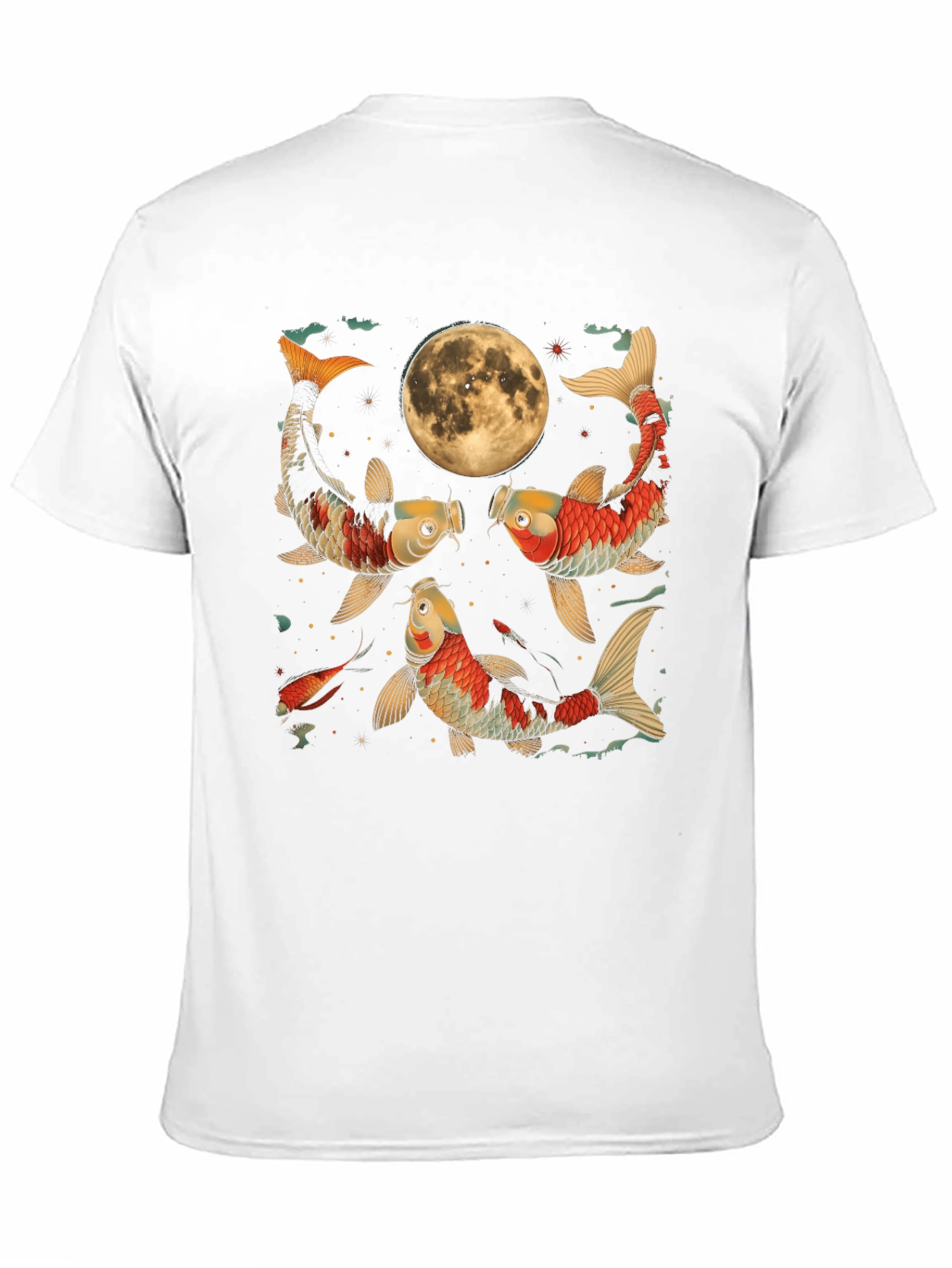 Koi Fish Moon Graphic Tee - Unique Style