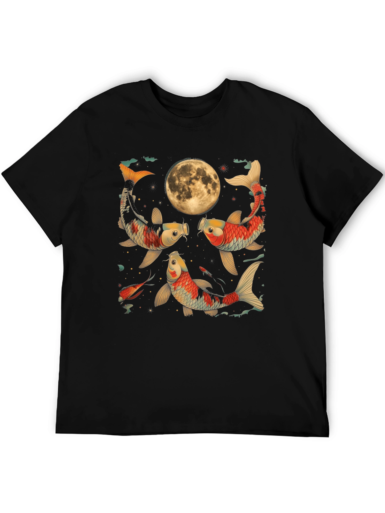 Koi Fish Moon Graphic Tee - Unique Style