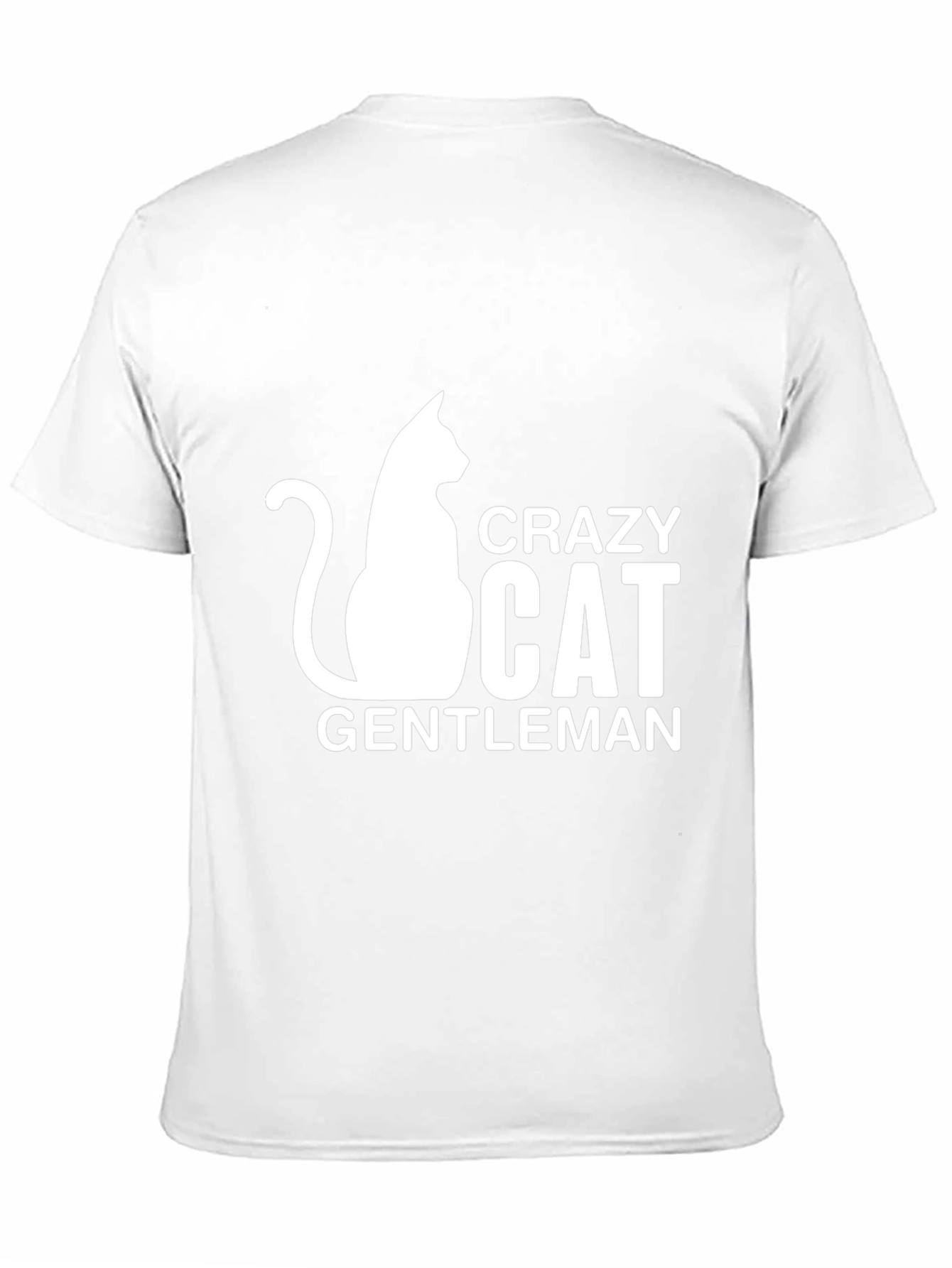 Crazy Cat Gentleman Black T-Shirt