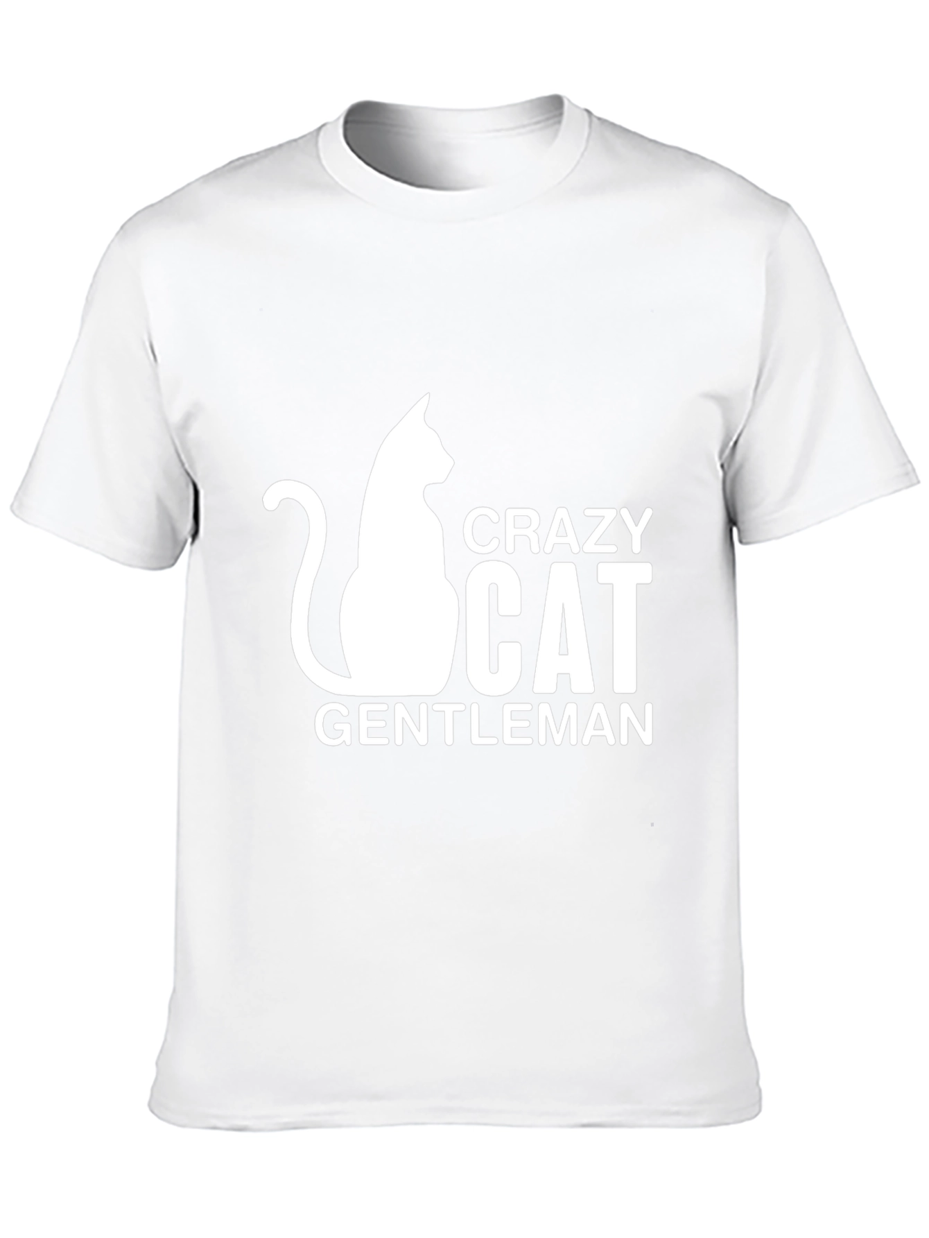 Crazy Cat Gentleman Black T-Shirt