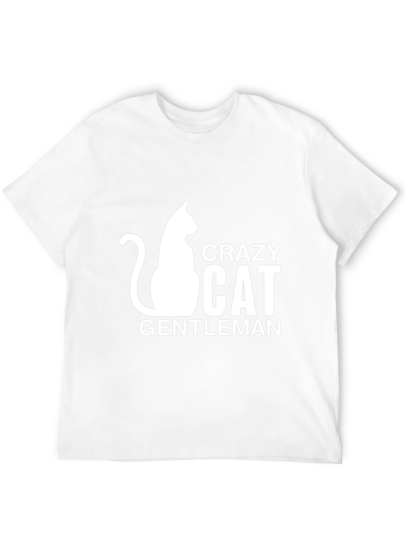 Crazy Cat Gentleman Black T-Shirt