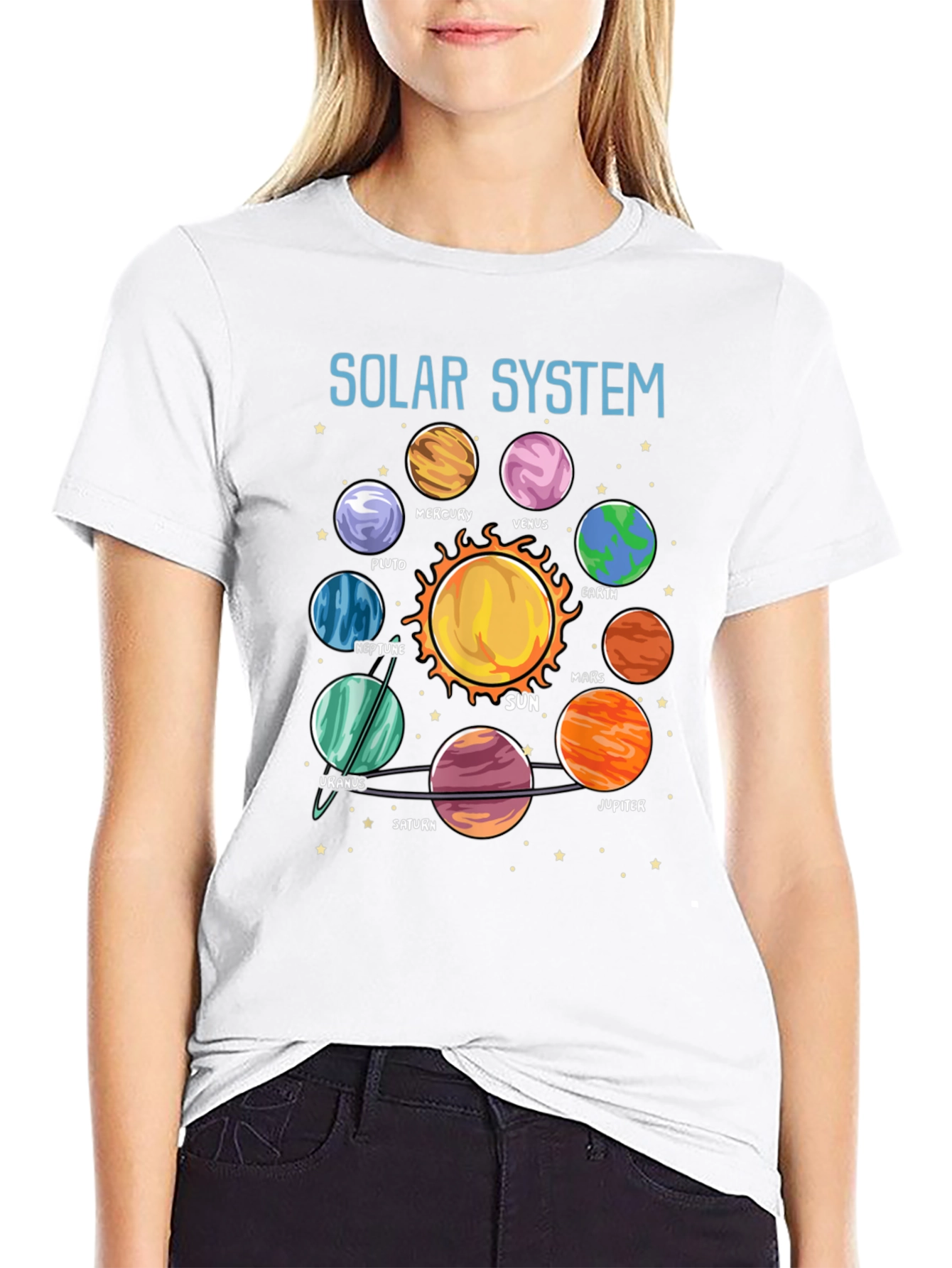 Solar System Planets Graphic T-Shirt