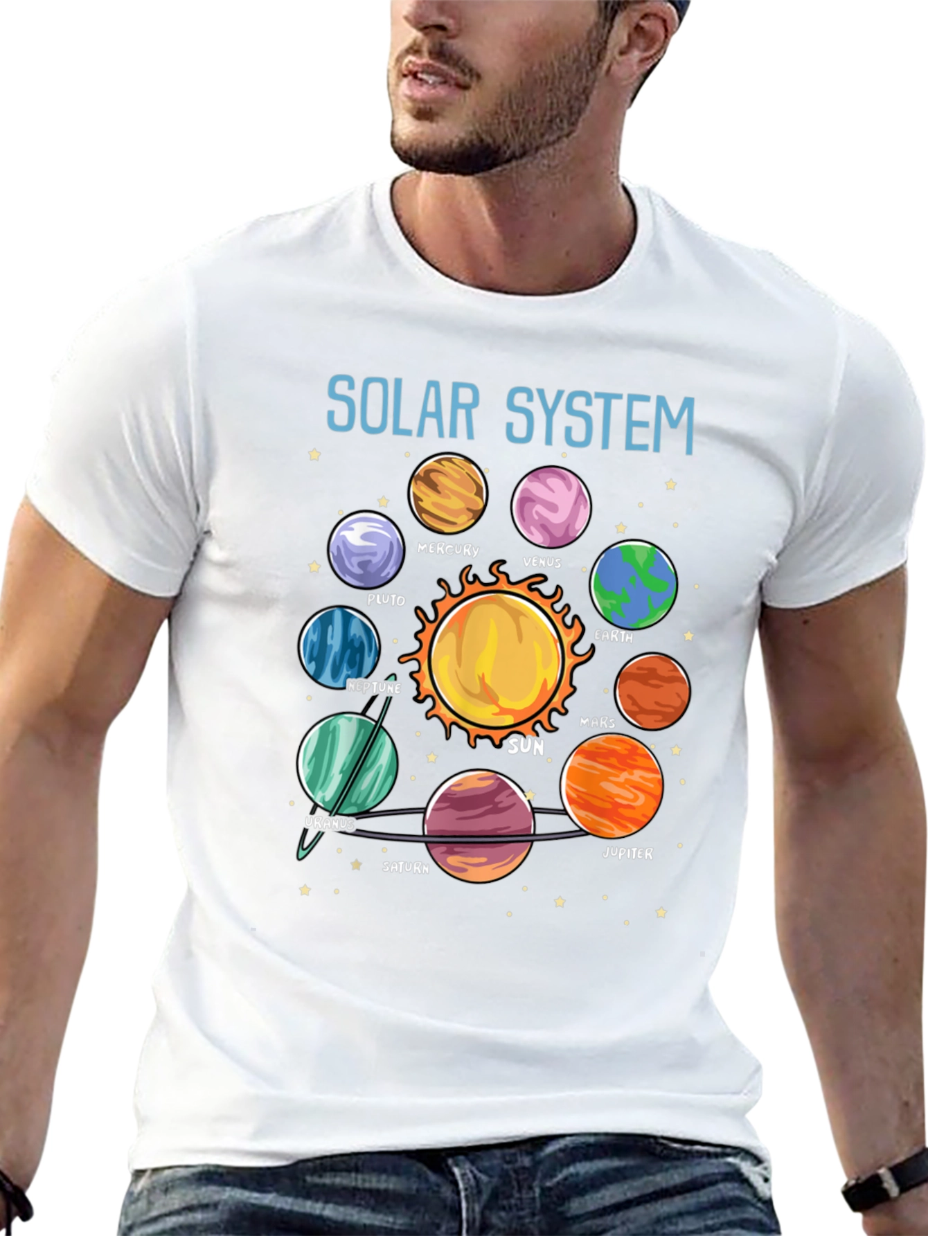 Solar System Planets Graphic T-Shirt