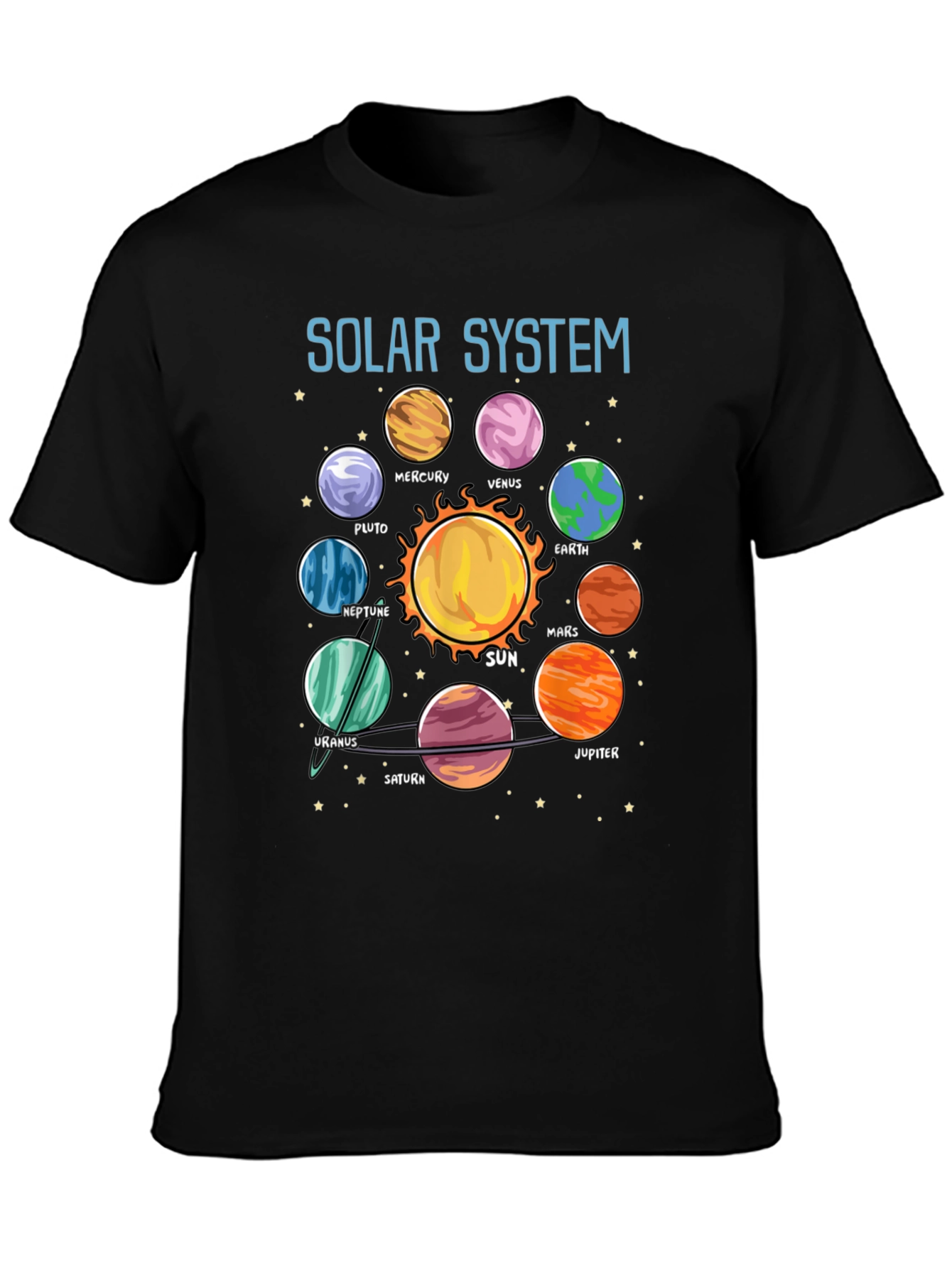 Solar System Planets Graphic T-Shirt