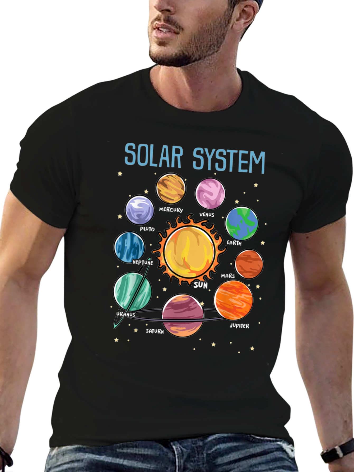 Solar System Planets Graphic T-Shirt