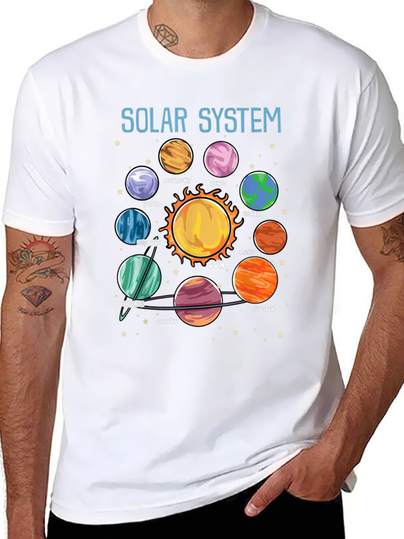 Solar System Planets Graphic T-Shirt