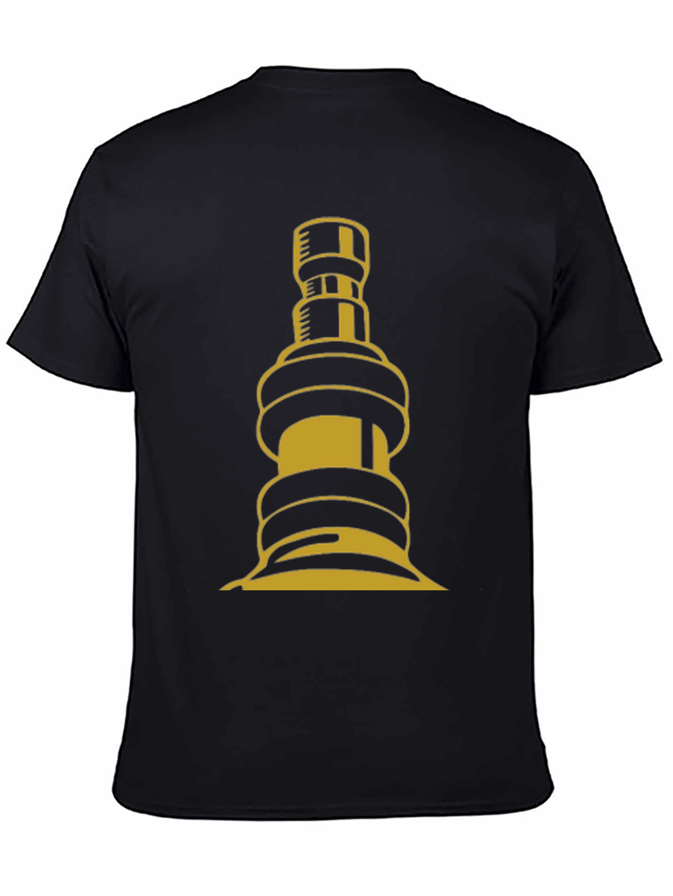 Golden Gear Graphic Black T-Shirt - Modern Casual Tee