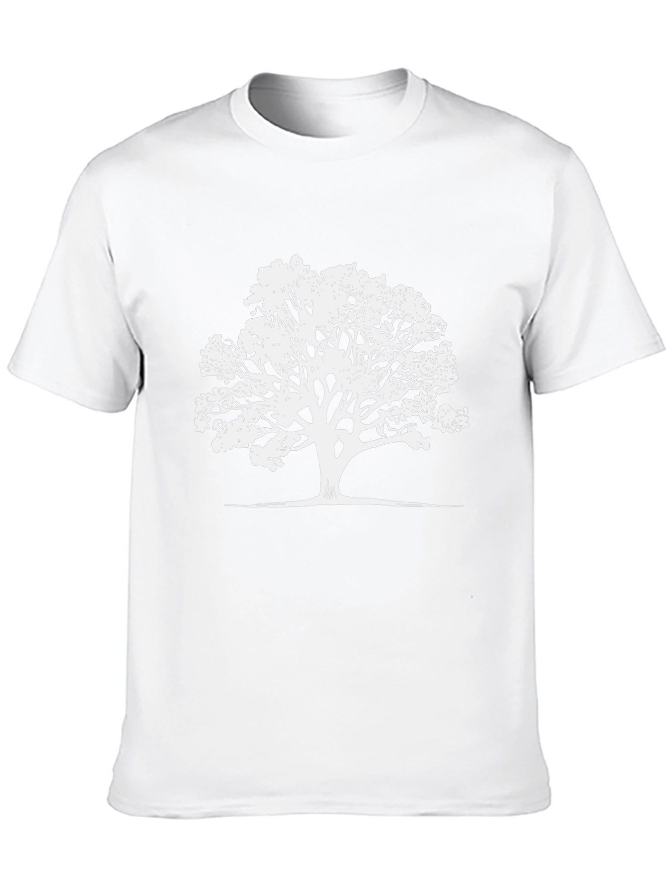 Nature Tree Graphic T-Shirt - Black Casual Tee