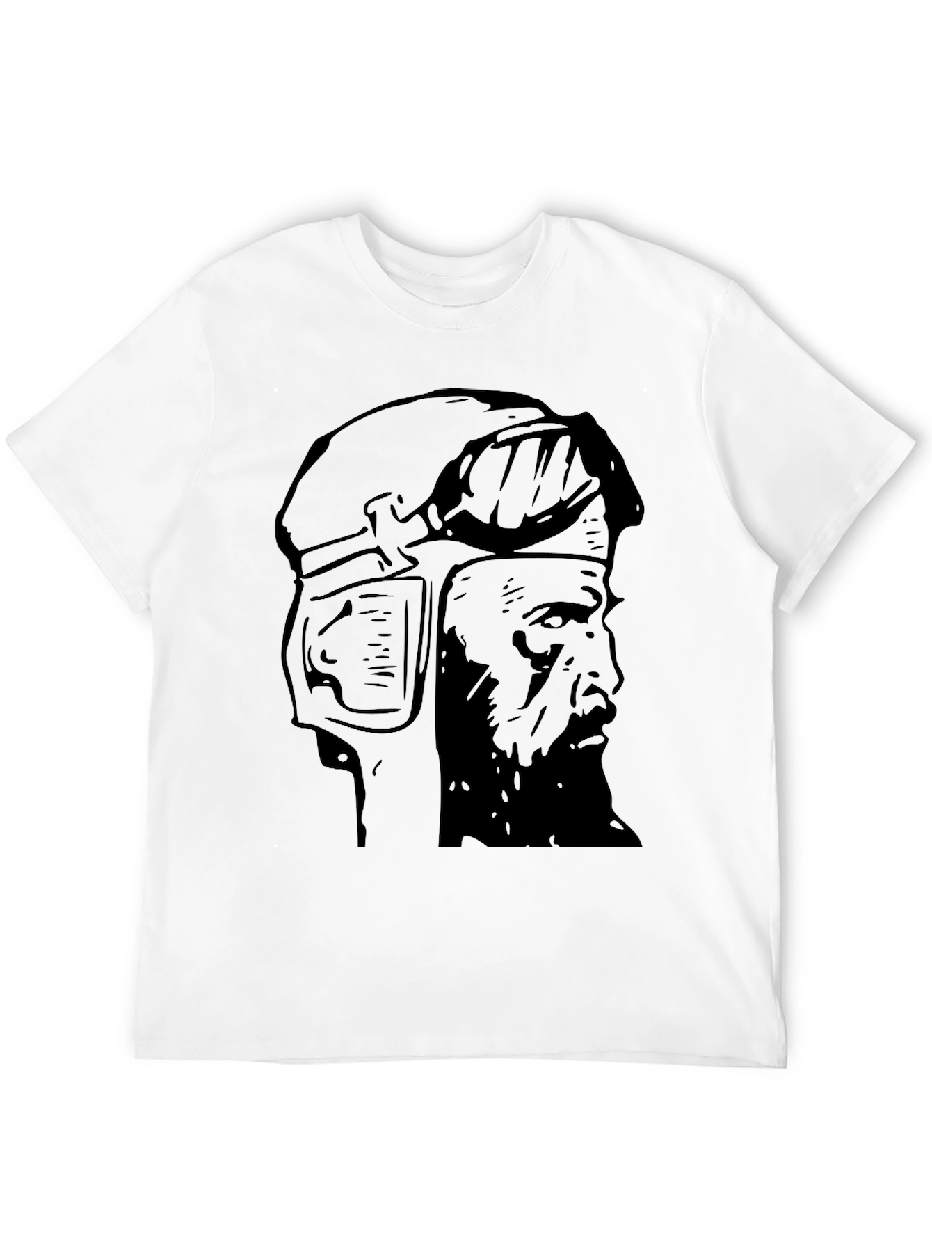 Aviator Graphic Tee - Black Cotton T-Shirt