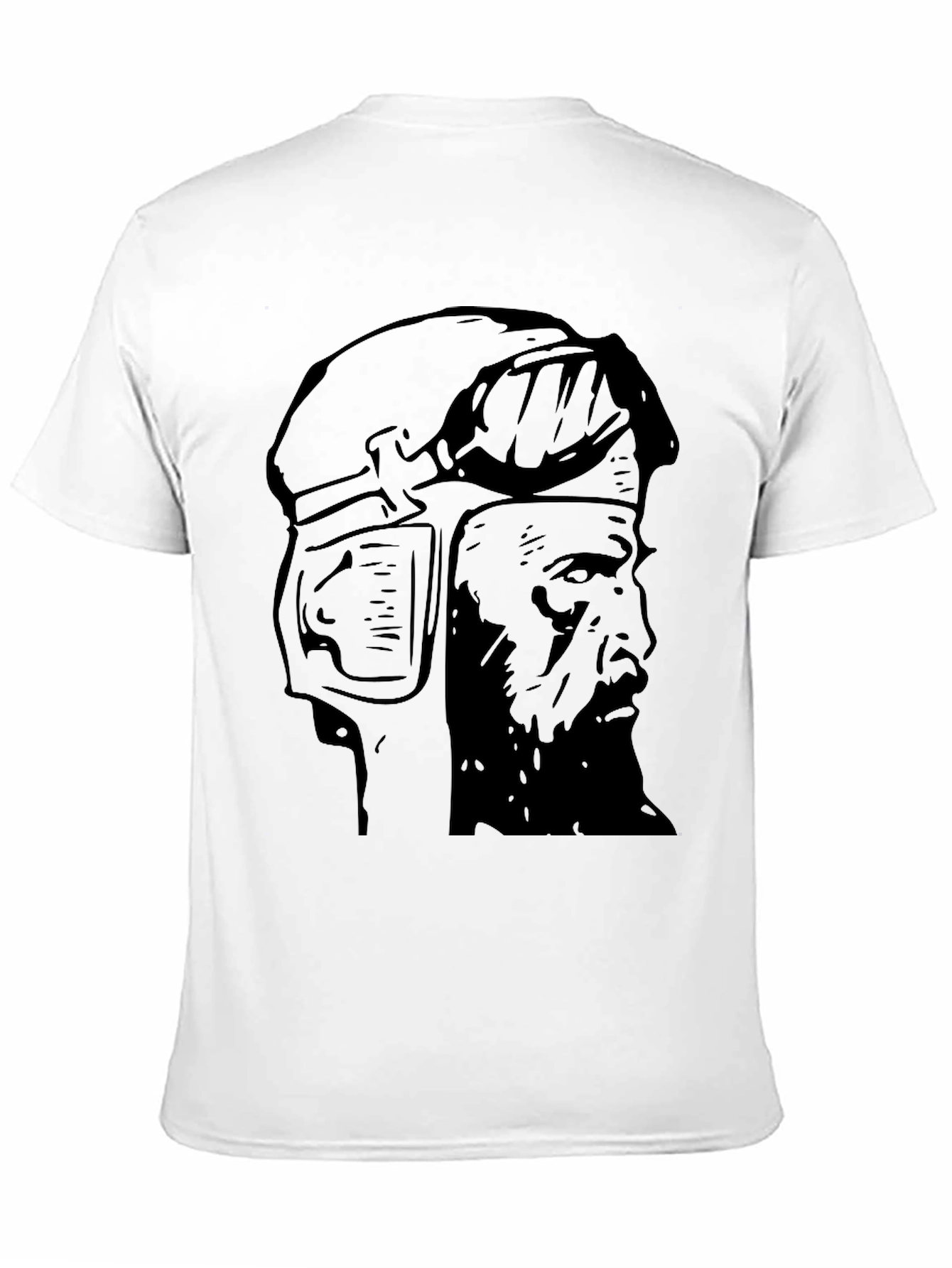 Aviator Graphic Tee - Black Cotton T-Shirt