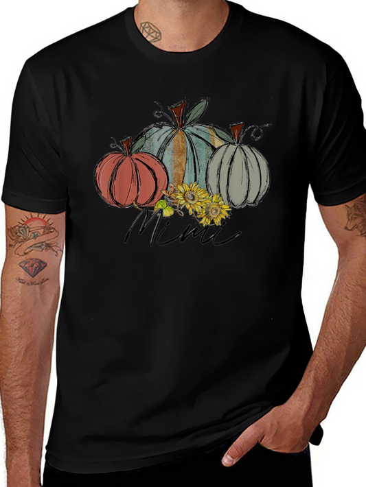 Autumn Pumpkin Mimi T-Shirt Fall Harvest Tee