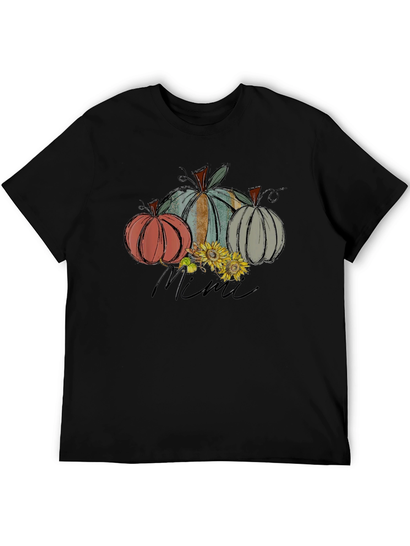 Autumn Pumpkin Mimi T-Shirt Fall Harvest Tee