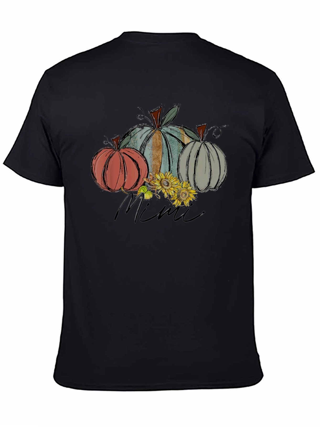 Autumn Pumpkin Mimi T-Shirt Fall Harvest Tee