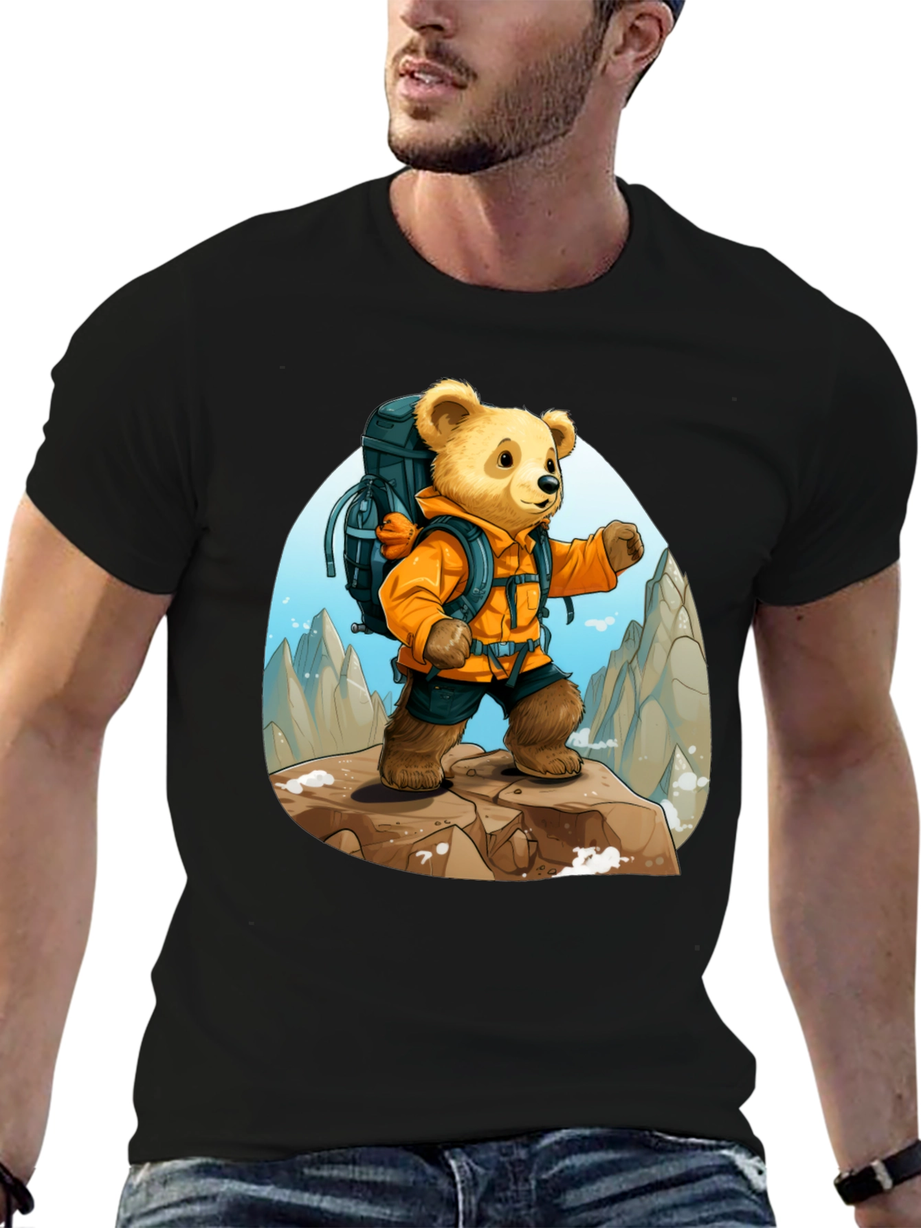 Bear Adventure T-Shirt: Cute Cartoon Design