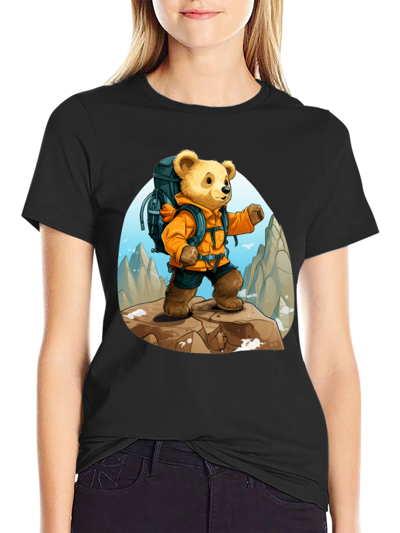 Bear Adventure T-Shirt: Cute Cartoon Design