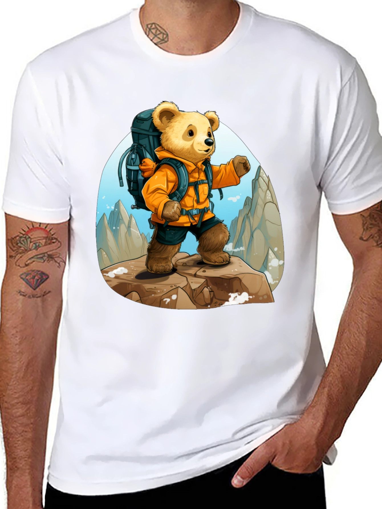 Bear Adventure T-Shirt: Cute Cartoon Design