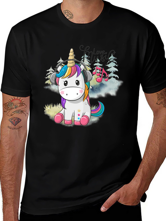 Unicorn Music Lover Graphic Tee