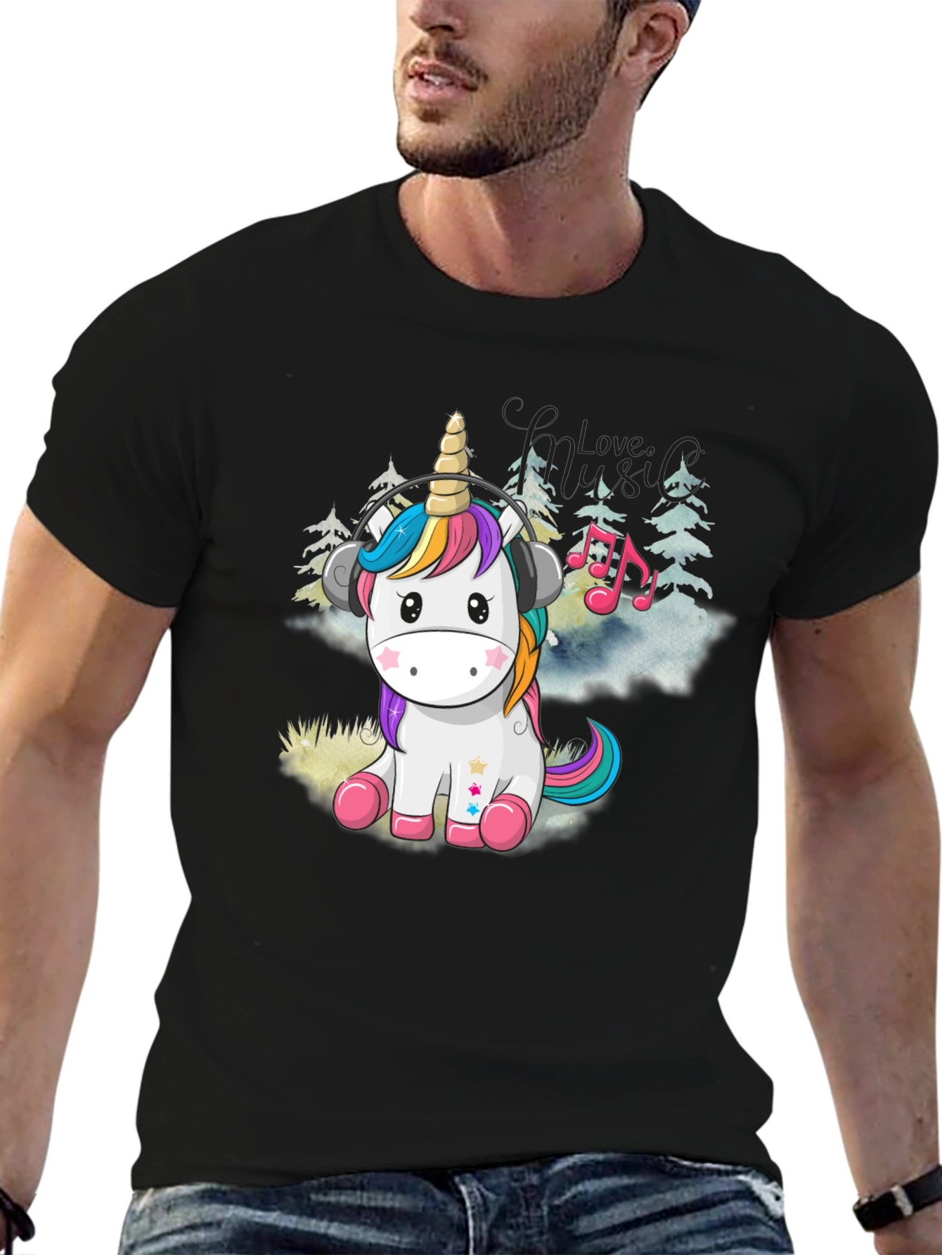 Unicorn Music Lover Graphic Tee