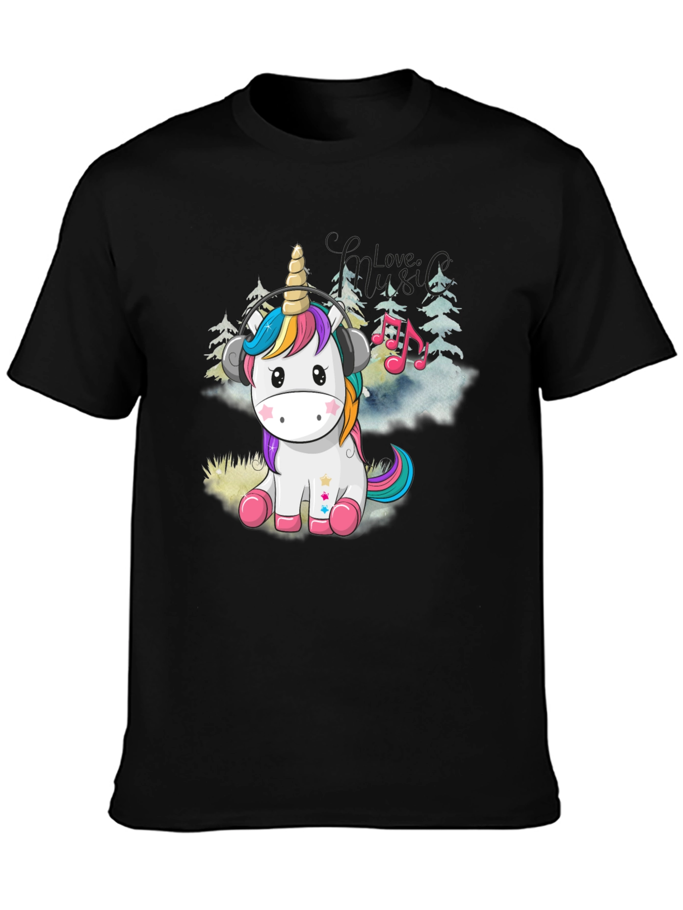 Unicorn Music Lover Graphic Tee