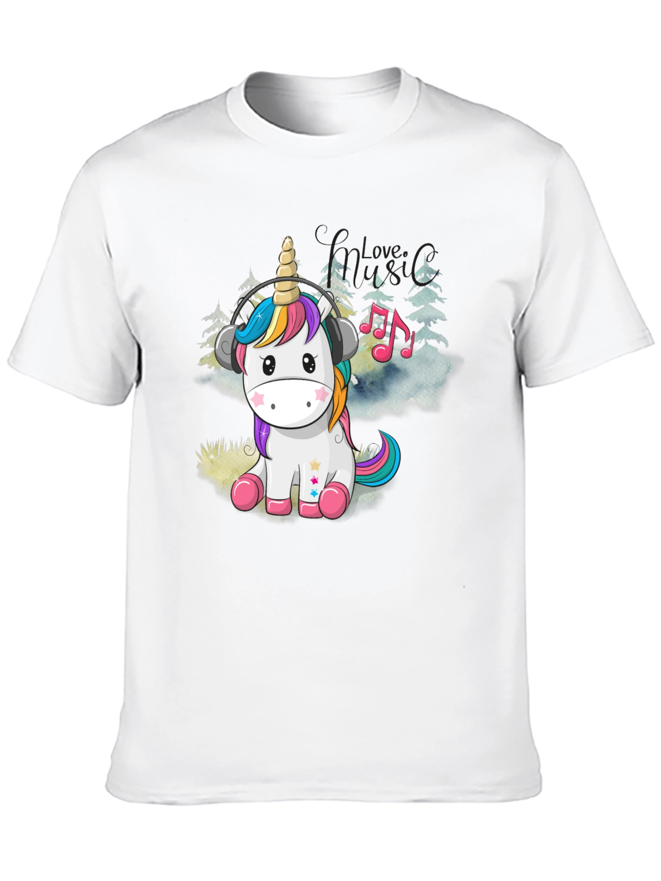 Unicorn Music Lover Graphic Tee