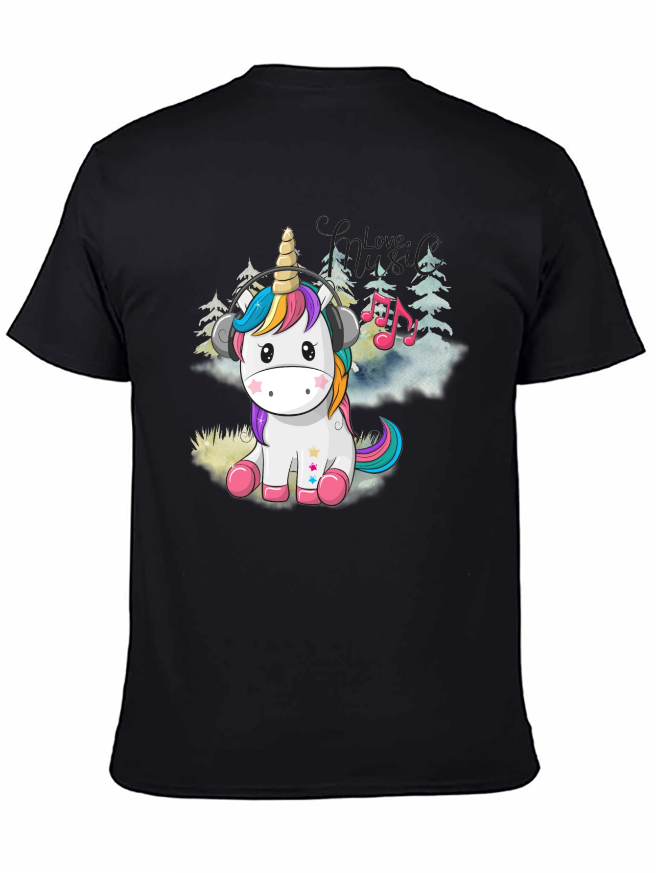 Unicorn Music Lover Graphic Tee