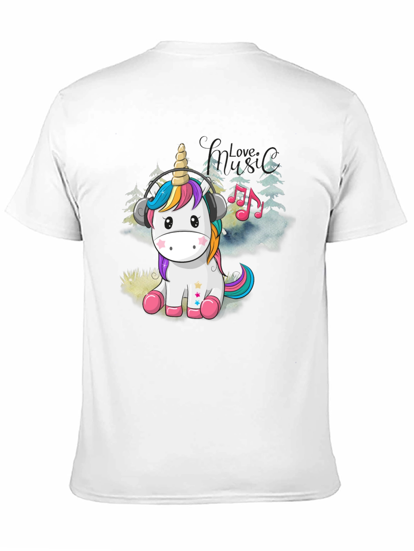 Unicorn Music Lover Graphic Tee