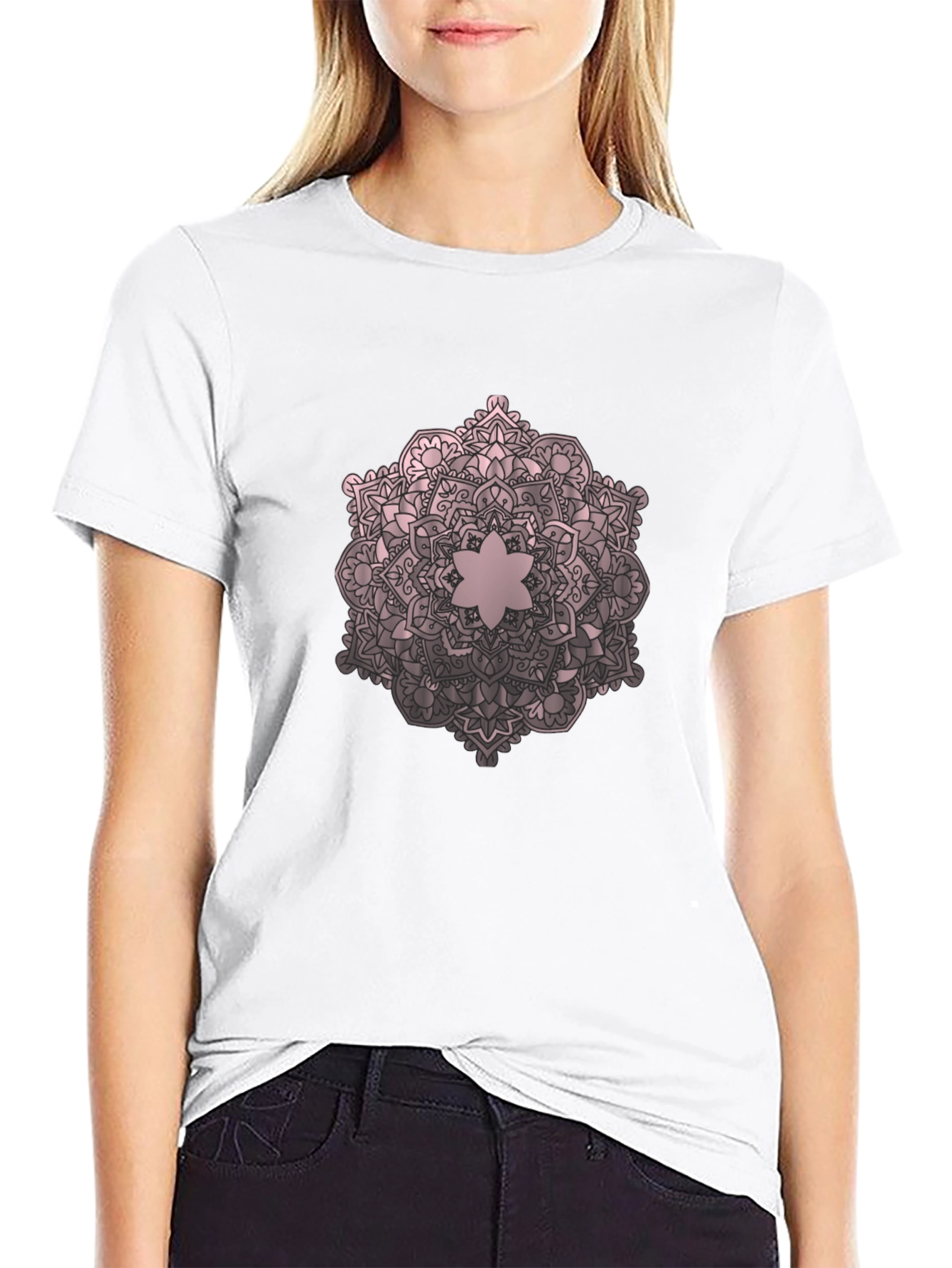 Mandala Design Black T-Shirt