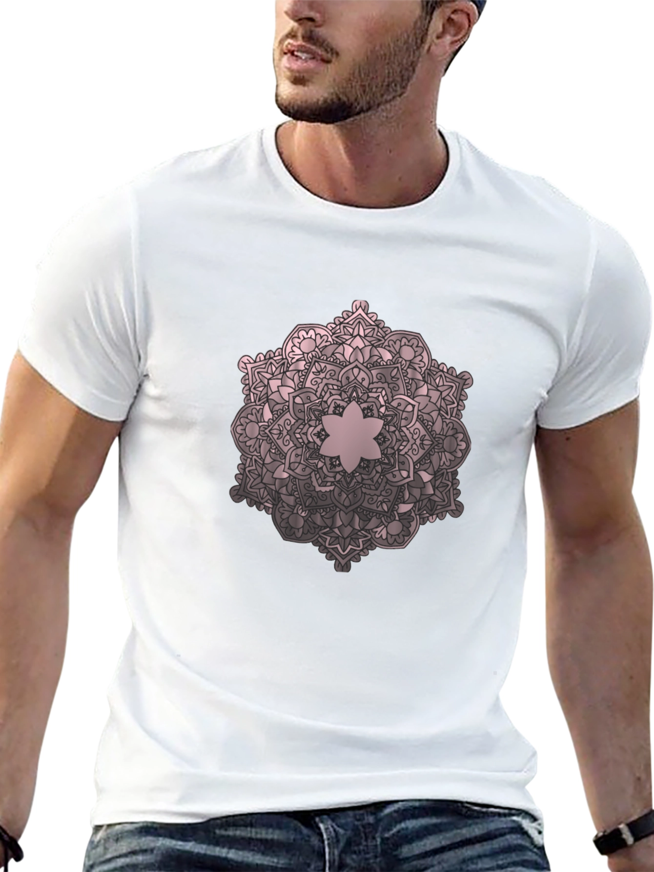 Mandala Design Black T-Shirt