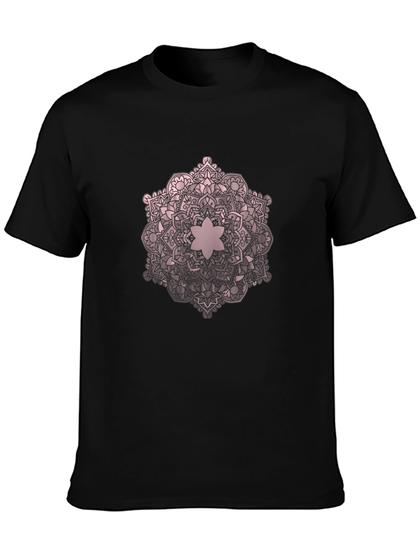 Mandala Design Black T-Shirt