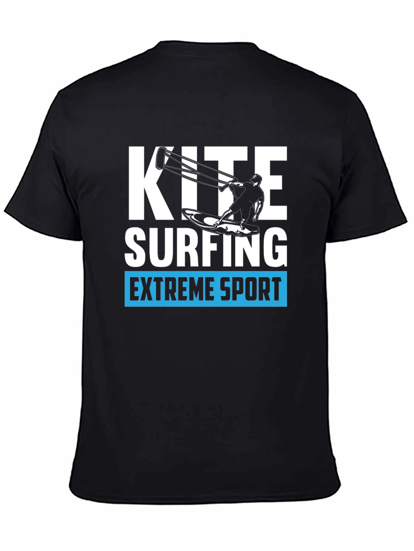 Kite Surfing Extreme Sport Black T-Shirt