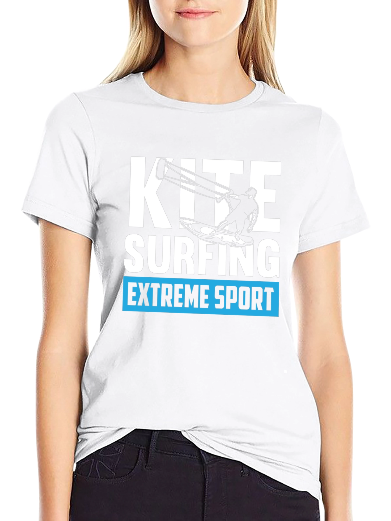 Kite Surfing Extreme Sport Black T-Shirt
