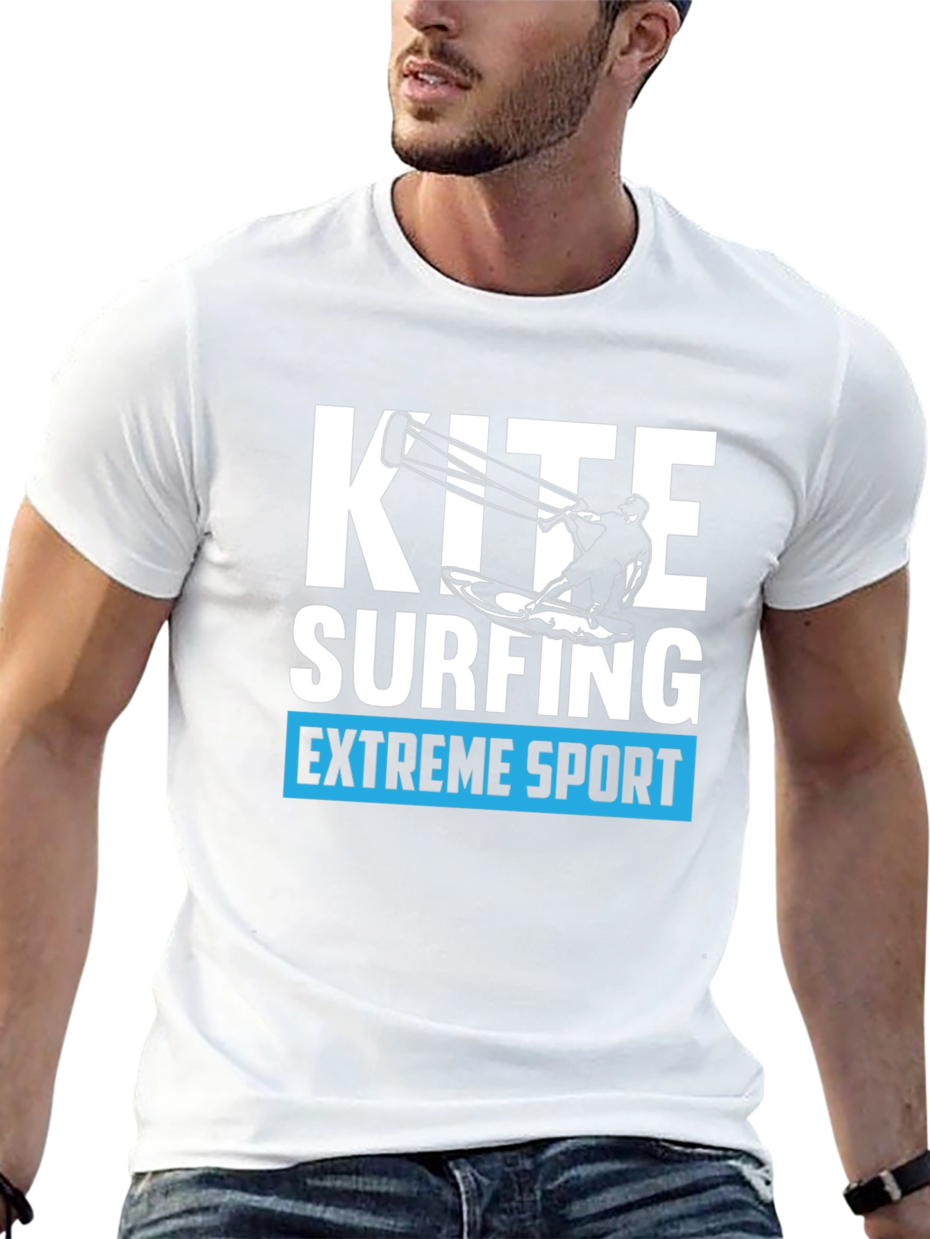 Kite Surfing Extreme Sport Black T-Shirt