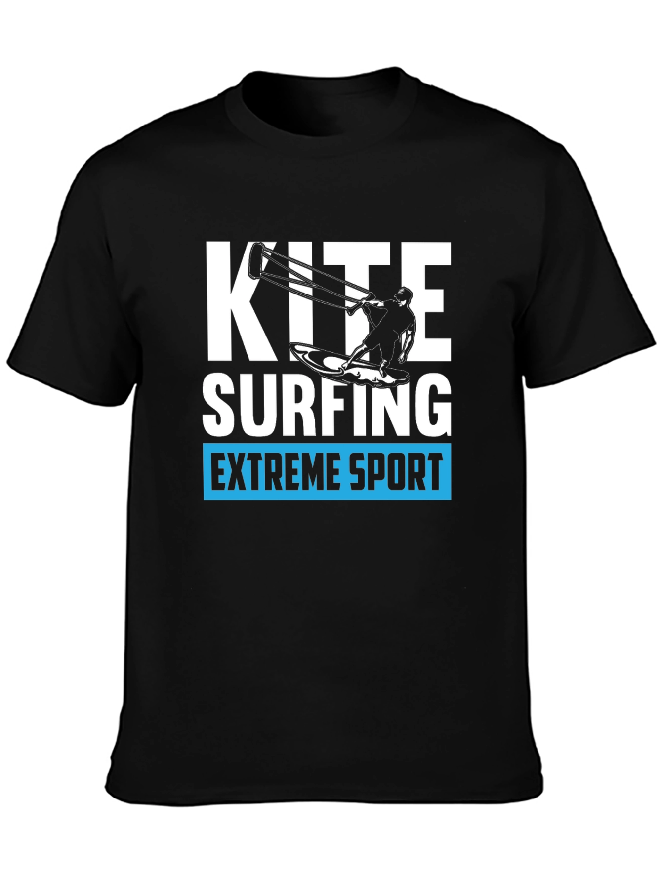 Kite Surfing Extreme Sport Black T-Shirt