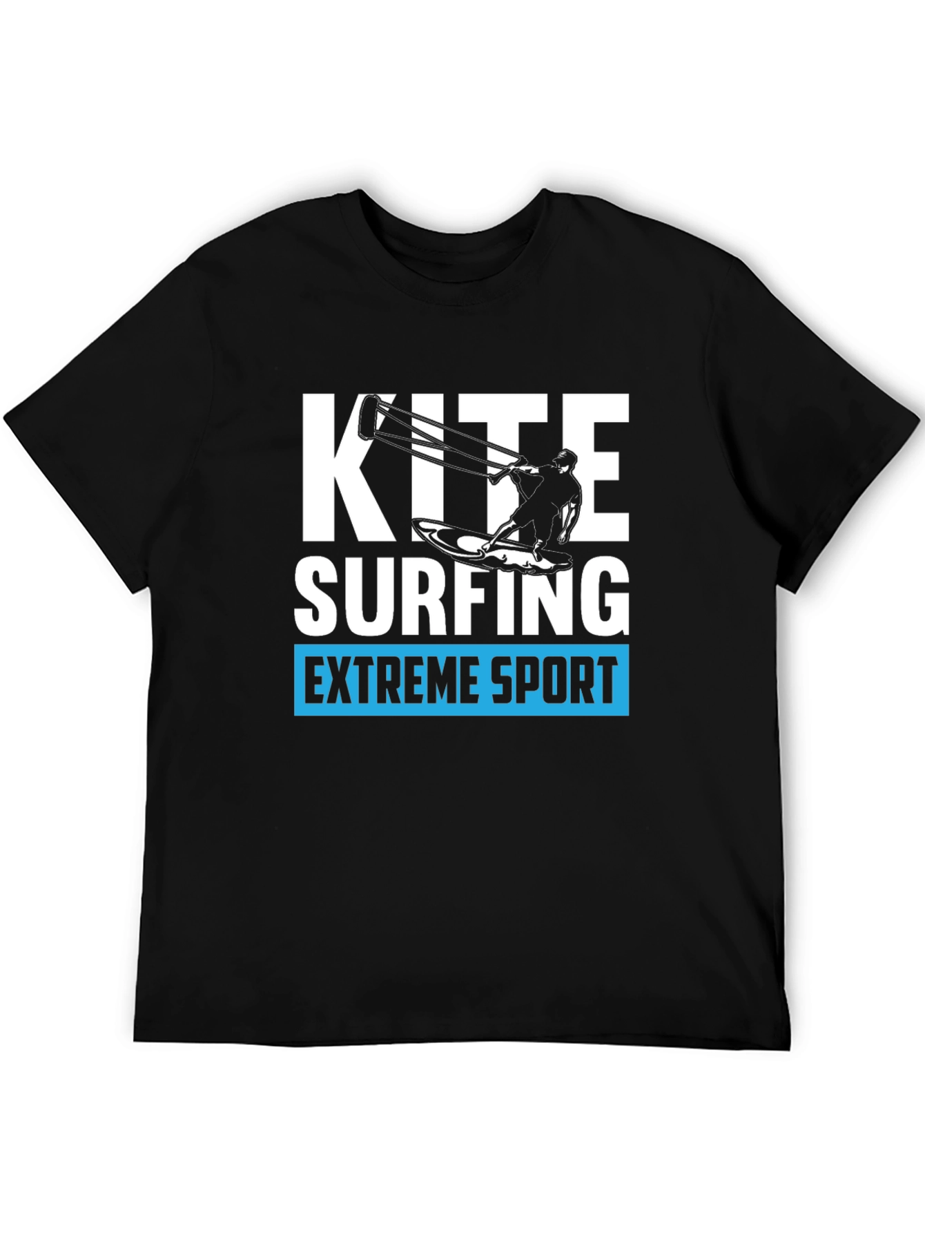 Kite Surfing Extreme Sport Black T-Shirt