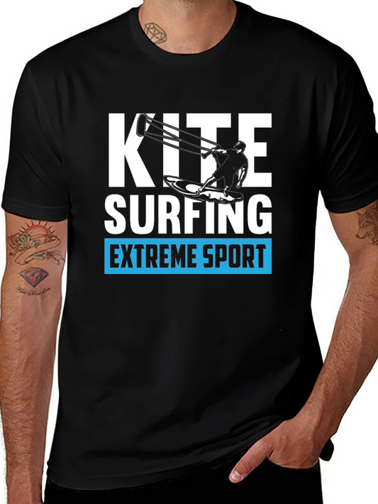 Kite Surfing Extreme Sport Black T-Shirt