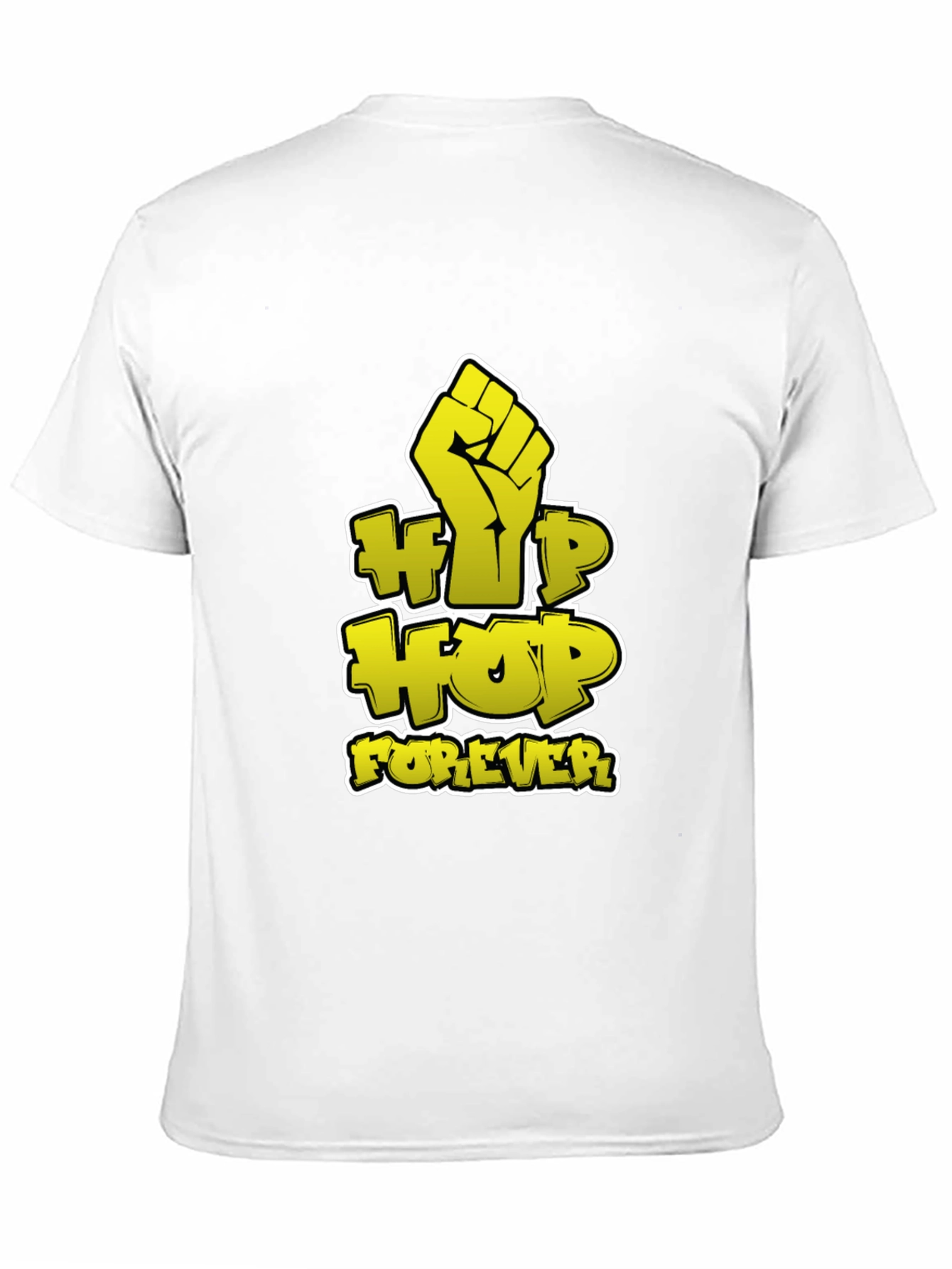 Hip Hop Forever Graphic Print Black T-Shirt