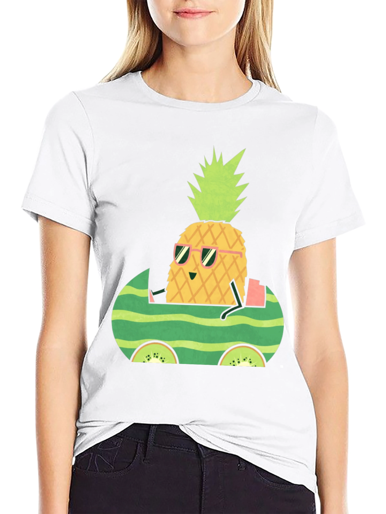 Pineapple Watermelon Car Graphic Tee
