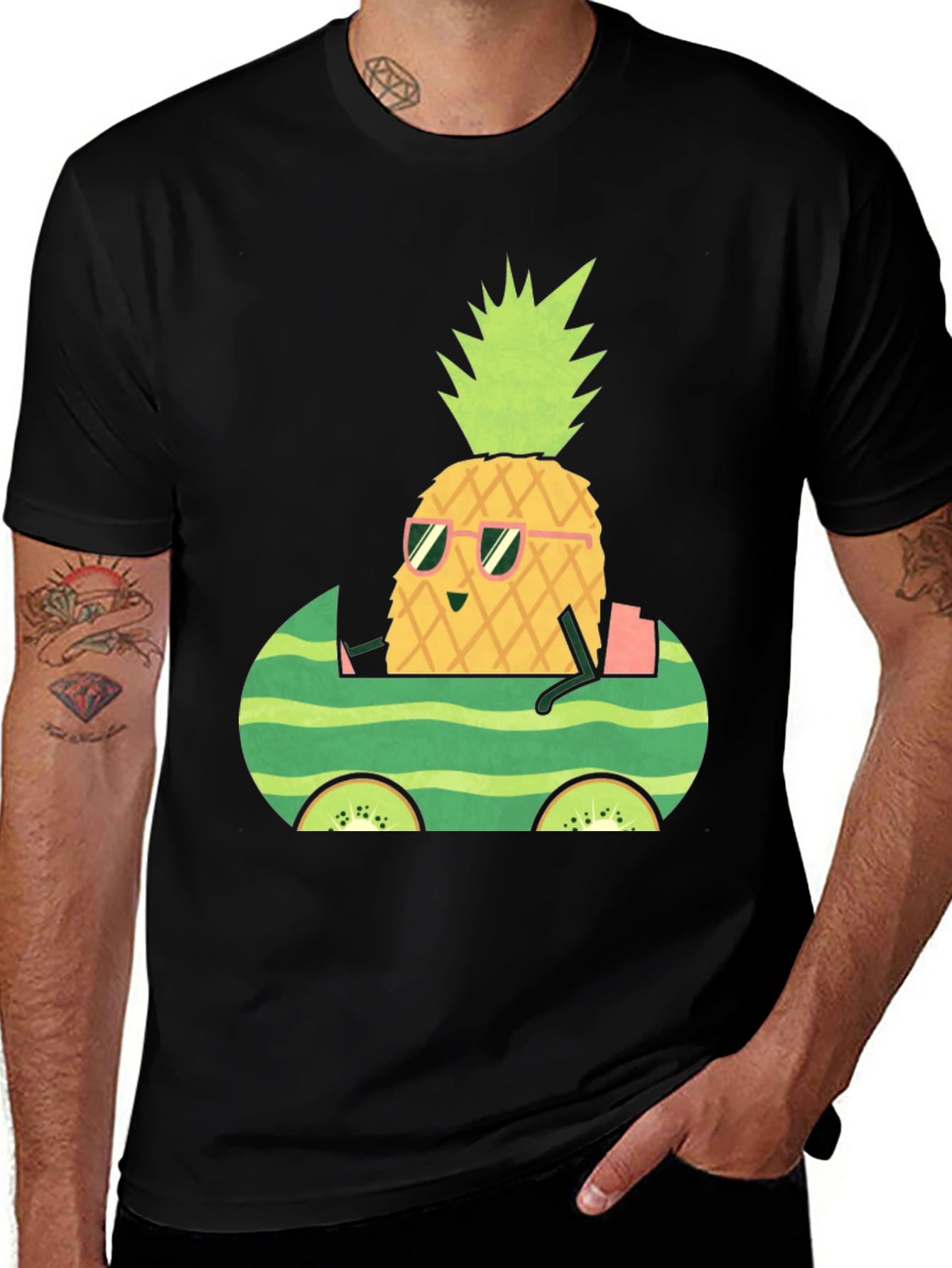 Pineapple Watermelon Car Graphic Tee