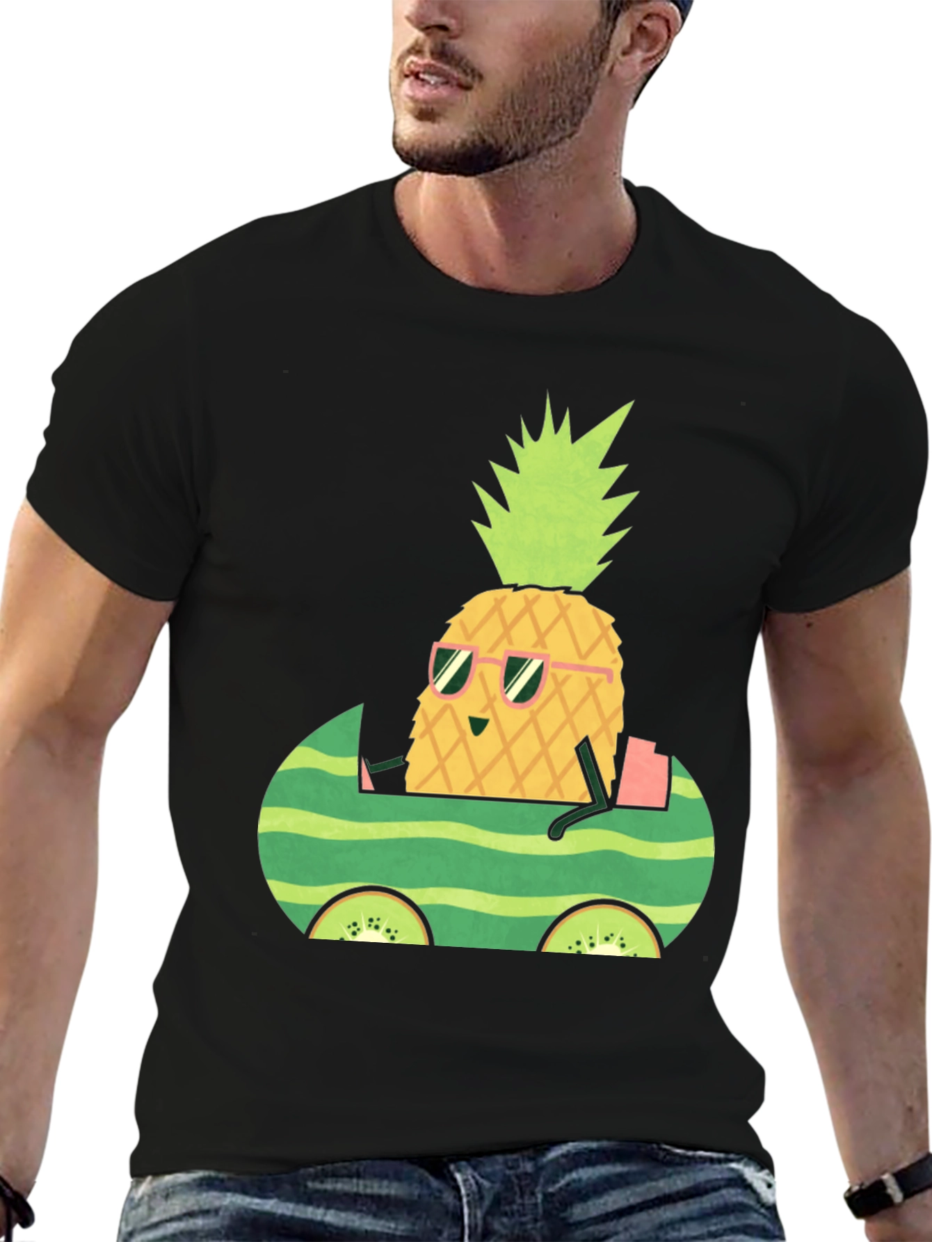 Pineapple Watermelon Car Graphic Tee