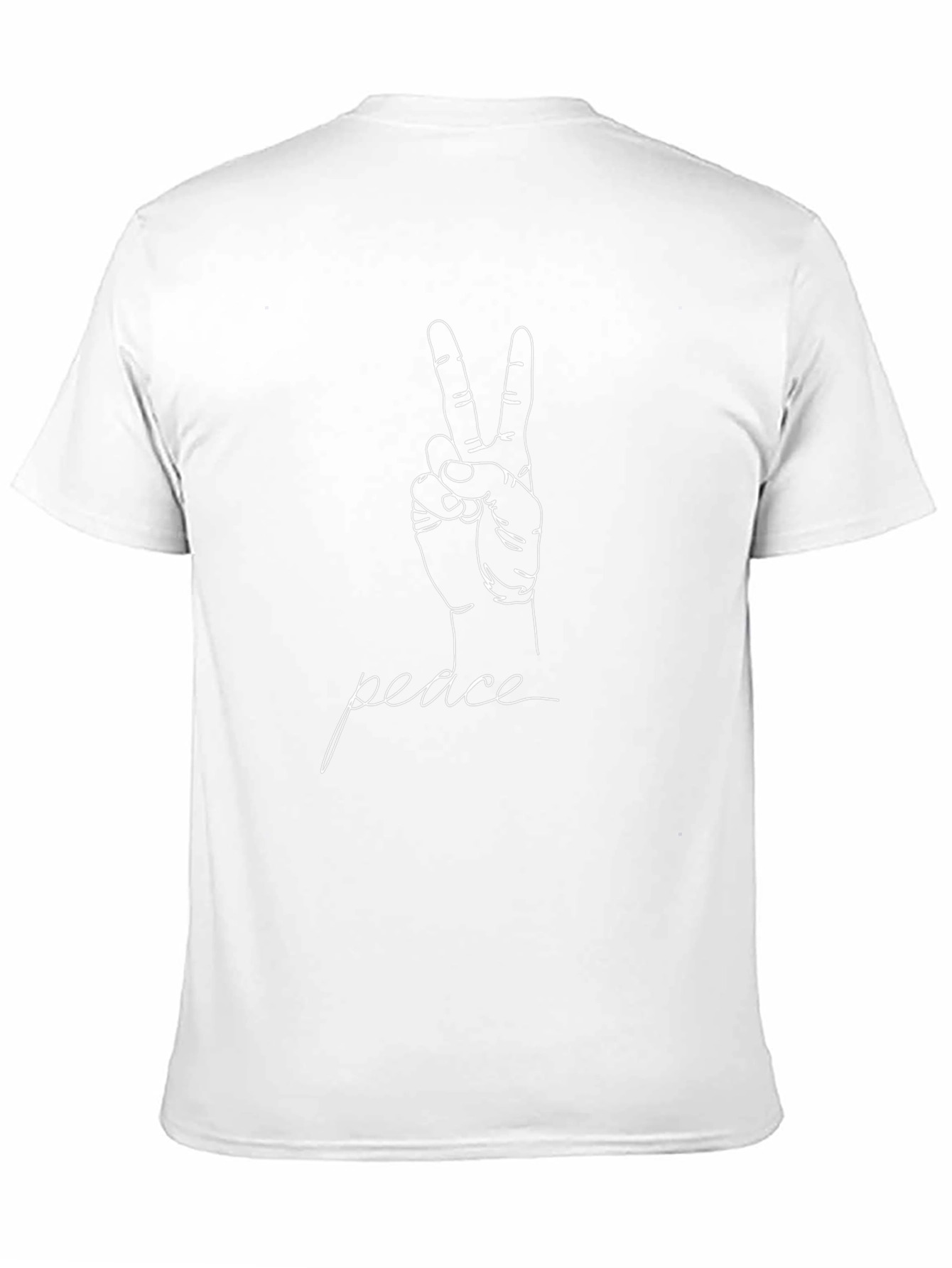 Peace Sign Graphic Tee - Black Cotton Comfort