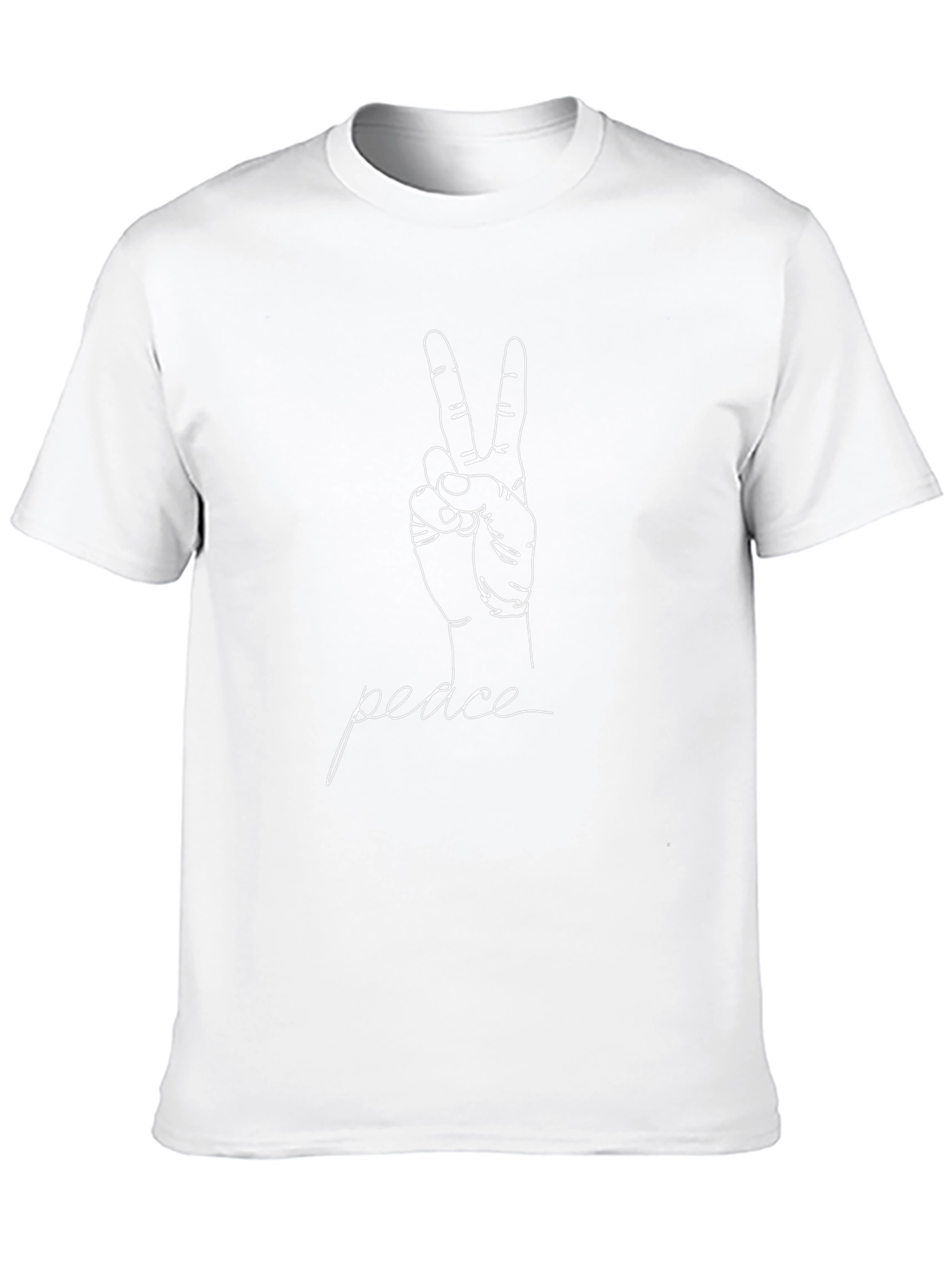 Peace Sign Graphic Tee - Black Cotton Comfort