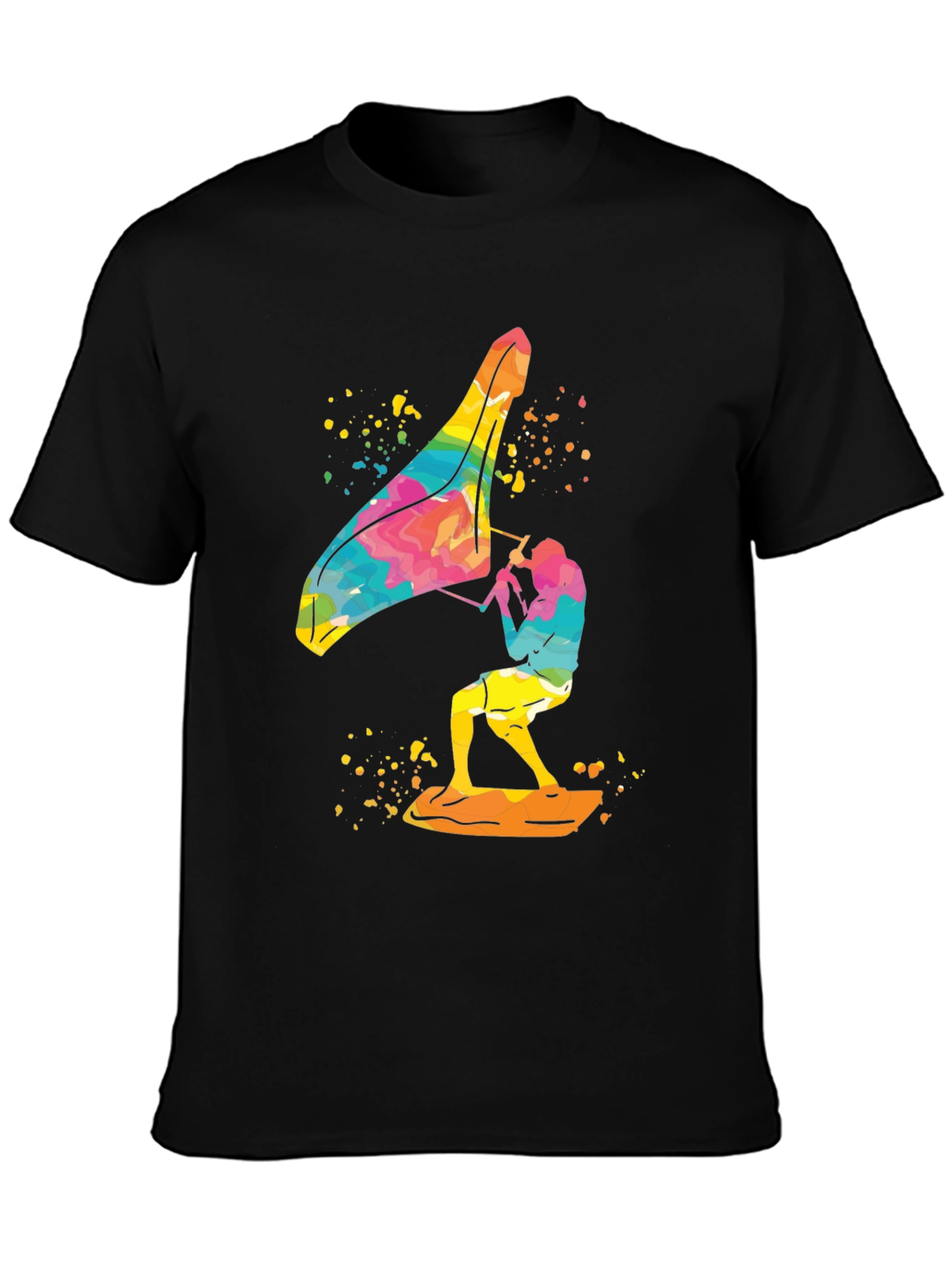 Colorful Windsurfer Graphic T-Shirt