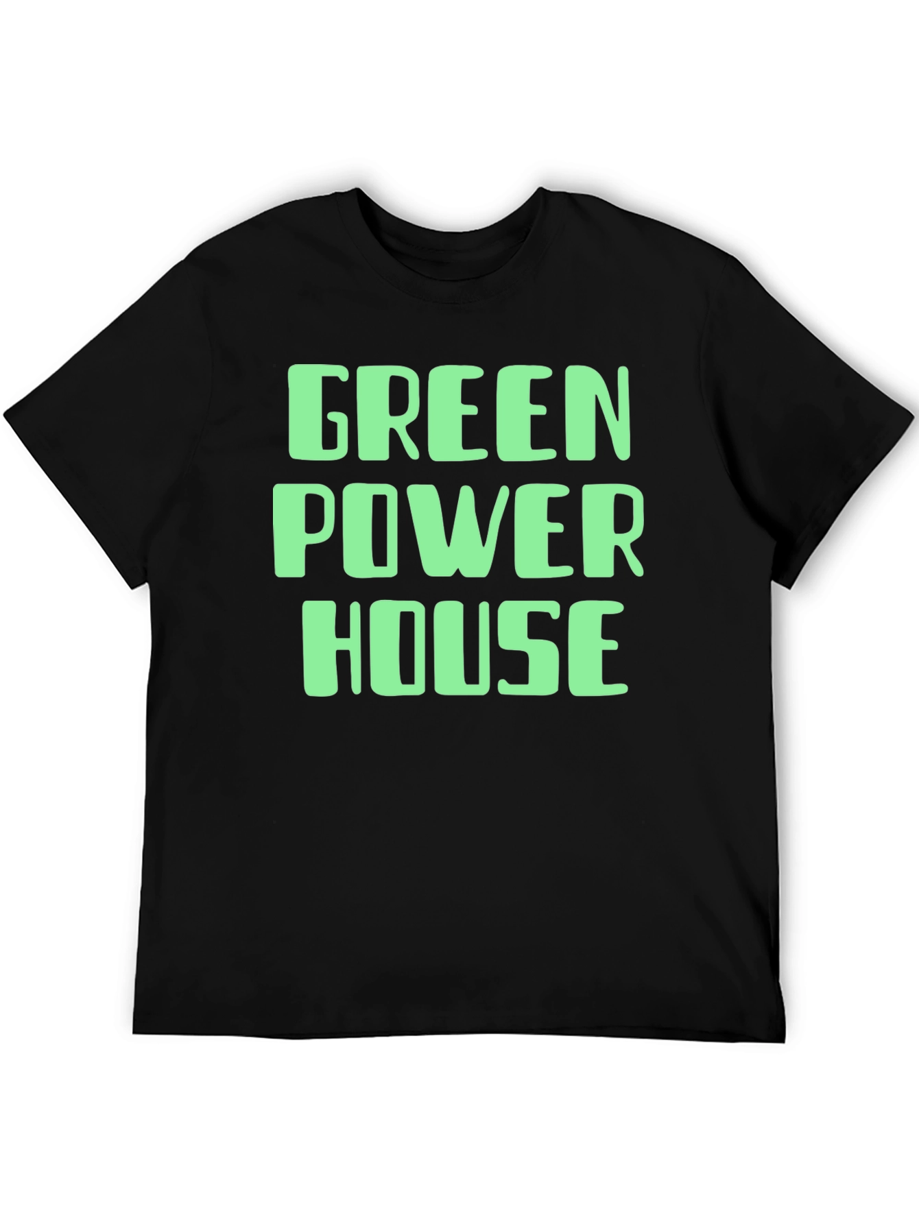 Green Power House Graphic T-Shirt - Eco-Friendly Style