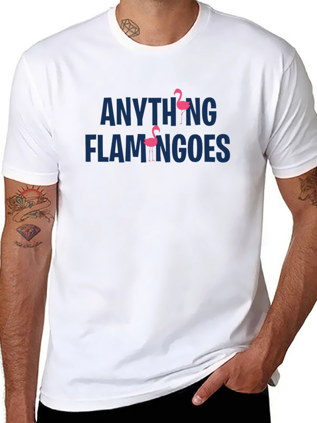 Anything Flamingoes Graphic Tee - Fun & Unique Design