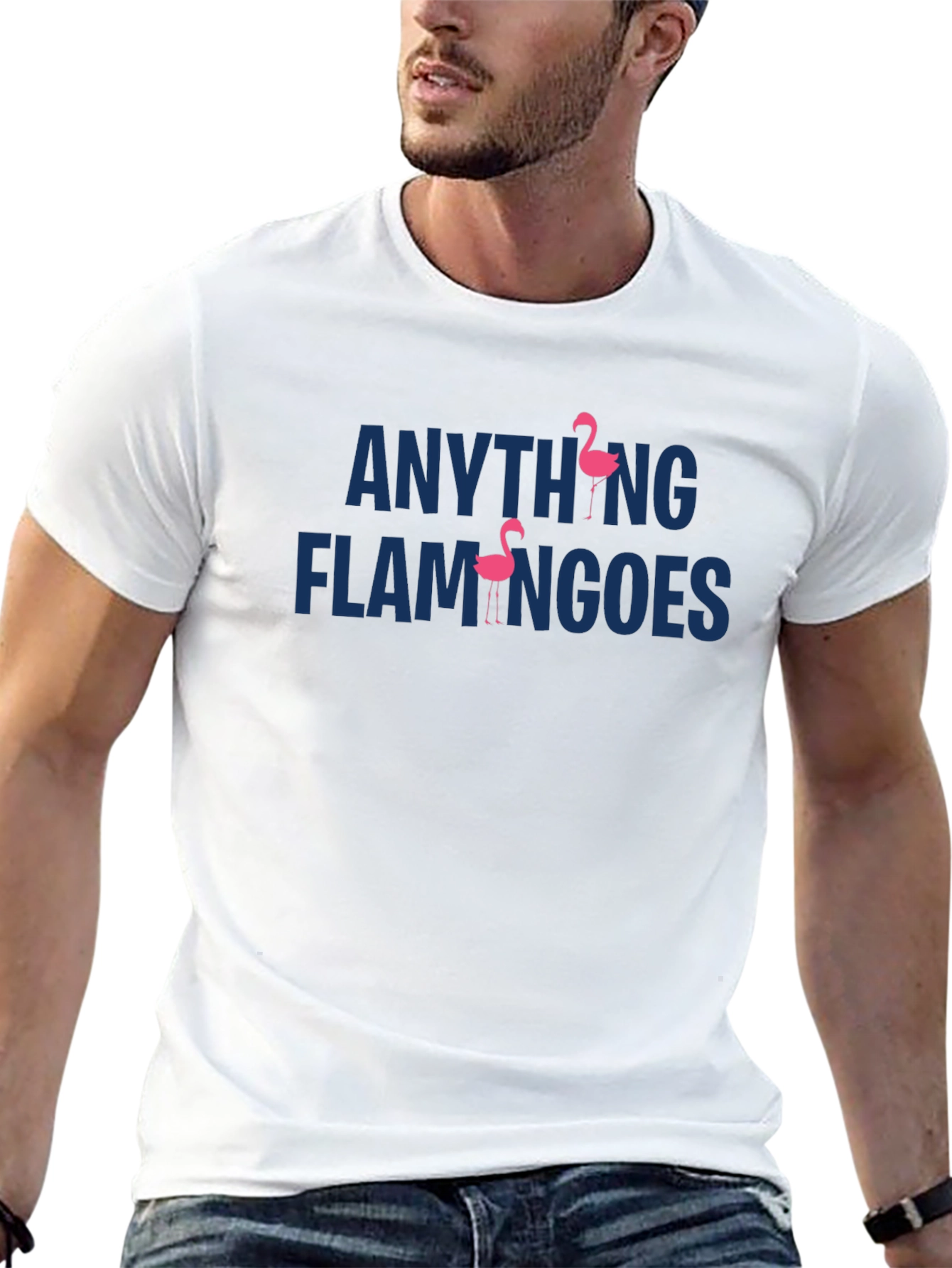 Anything Flamingoes Graphic Tee - Fun & Unique Design