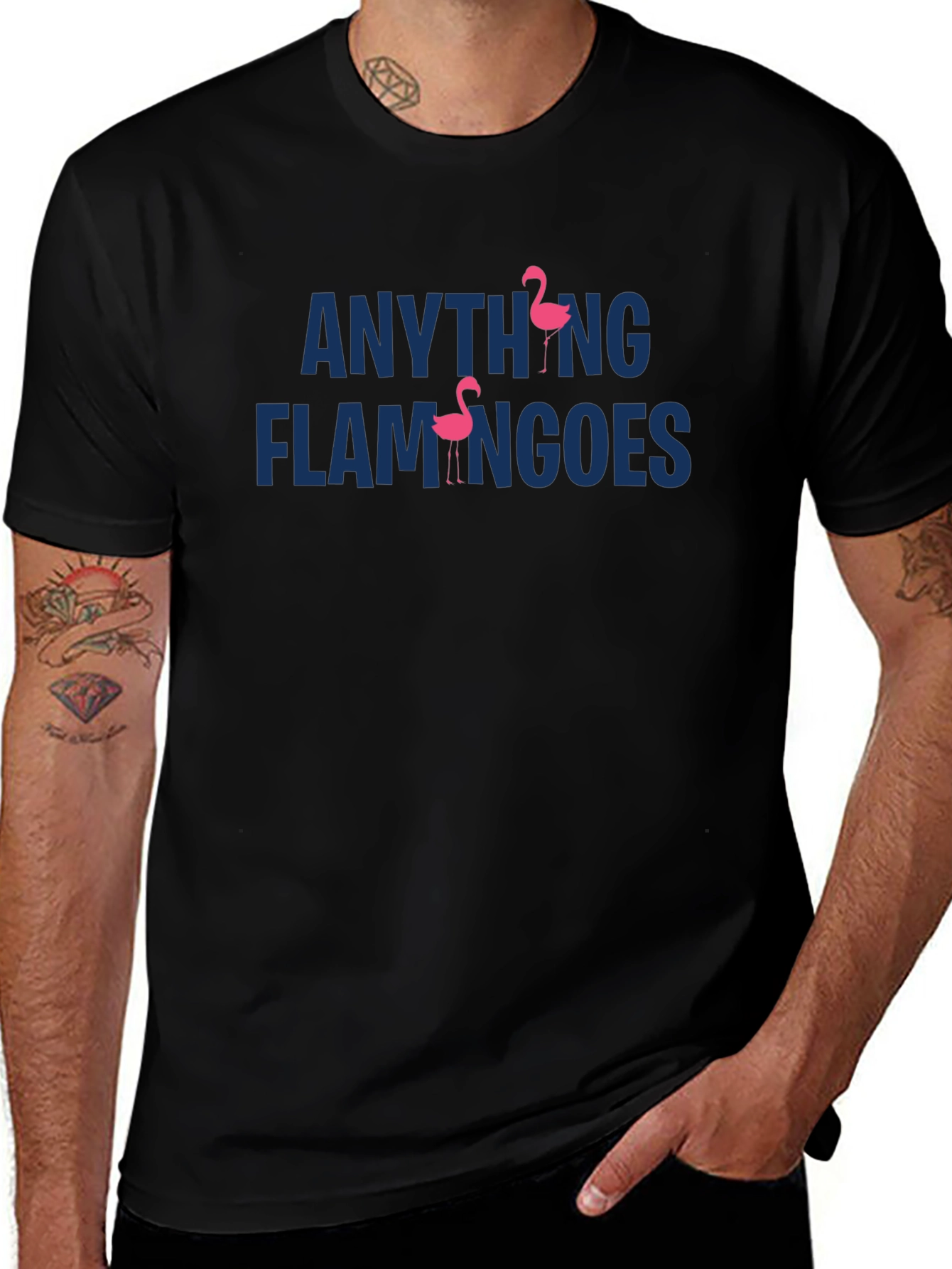 Anything Flamingoes Graphic Tee - Fun & Unique Design