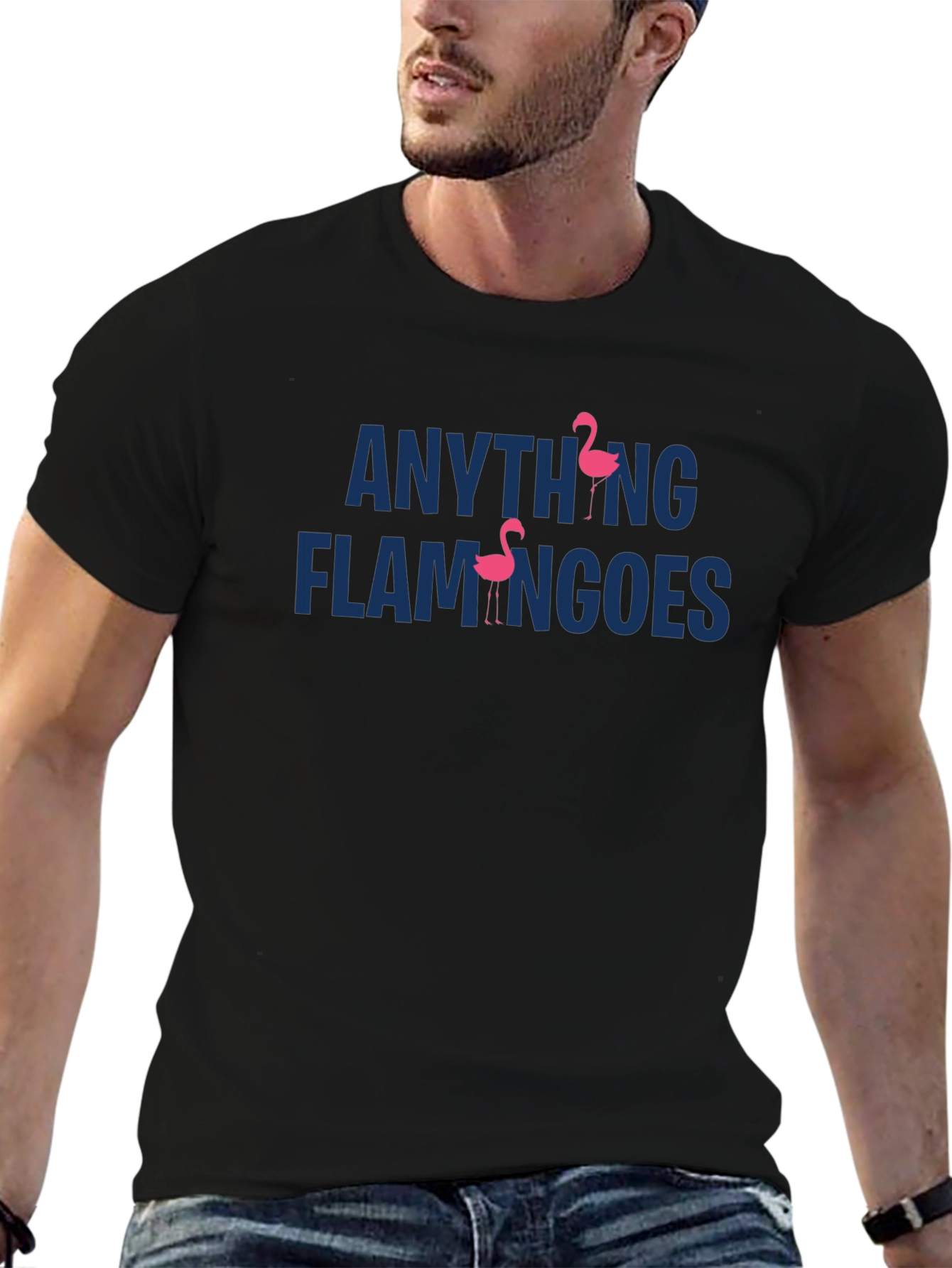 Anything Flamingoes Graphic Tee - Fun & Unique Design