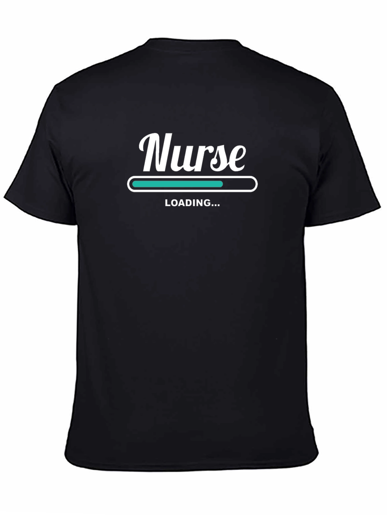 Nurse Loading Black Graphic T-Shirt