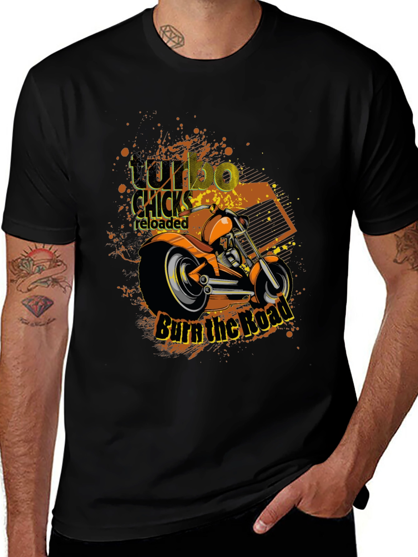 Turbo Chicks Motorcycle Graphic Tee