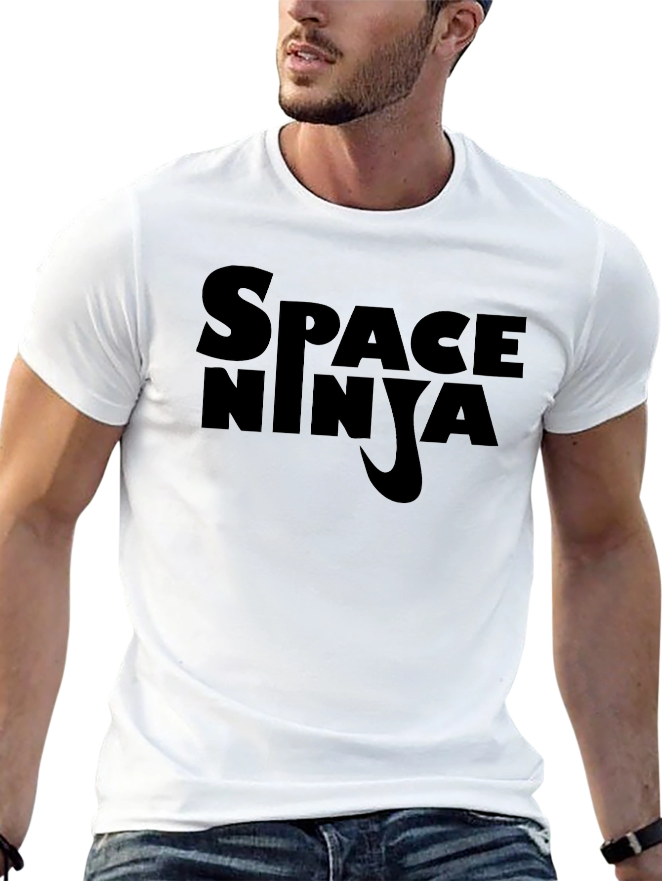 Space Ninja Graphic T-Shirt - Black